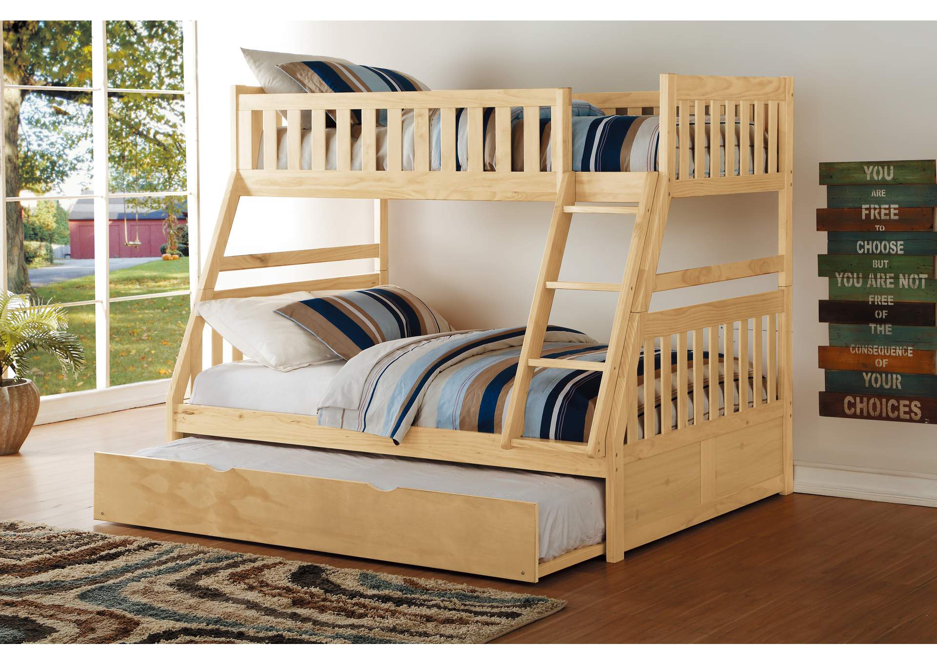 Bartly Twin/Full Bunk Bed with Twin Trundle image 6