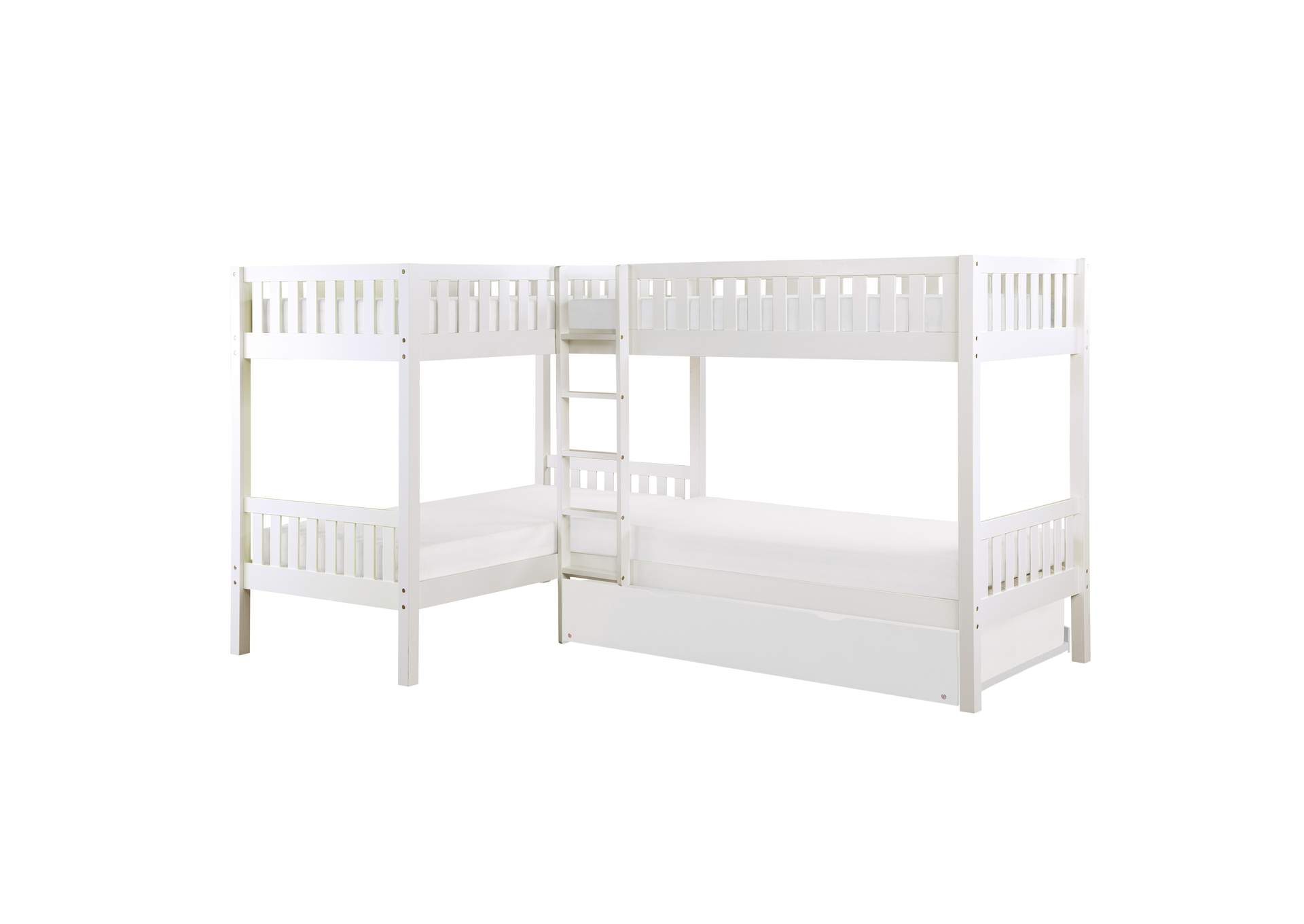 Galen Corner Bunk Bed with Twin Trundle image 1