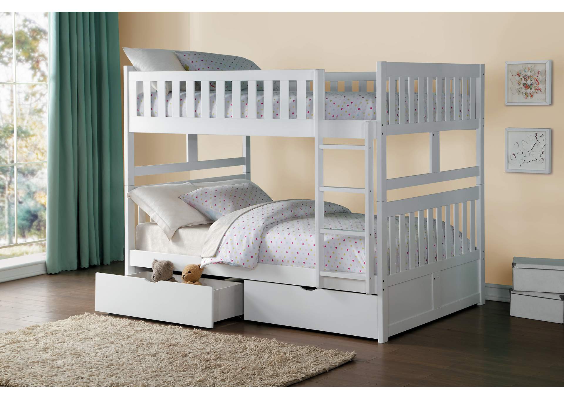 Galen Full/Full Bunk Bed with Storage Boxes image 6