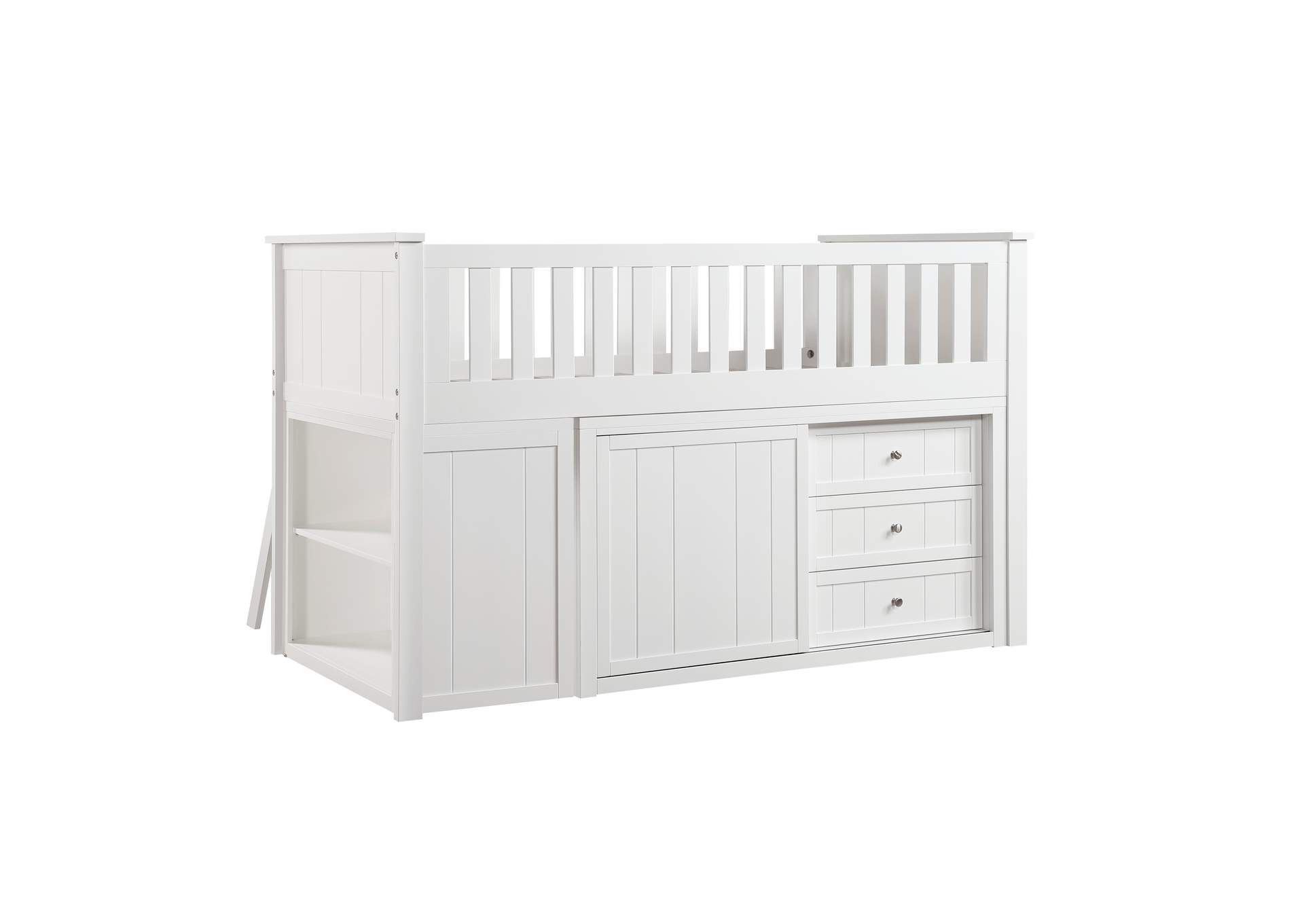 Galen Low Loft Bunk with Bookcase and 2 Dressers image 13