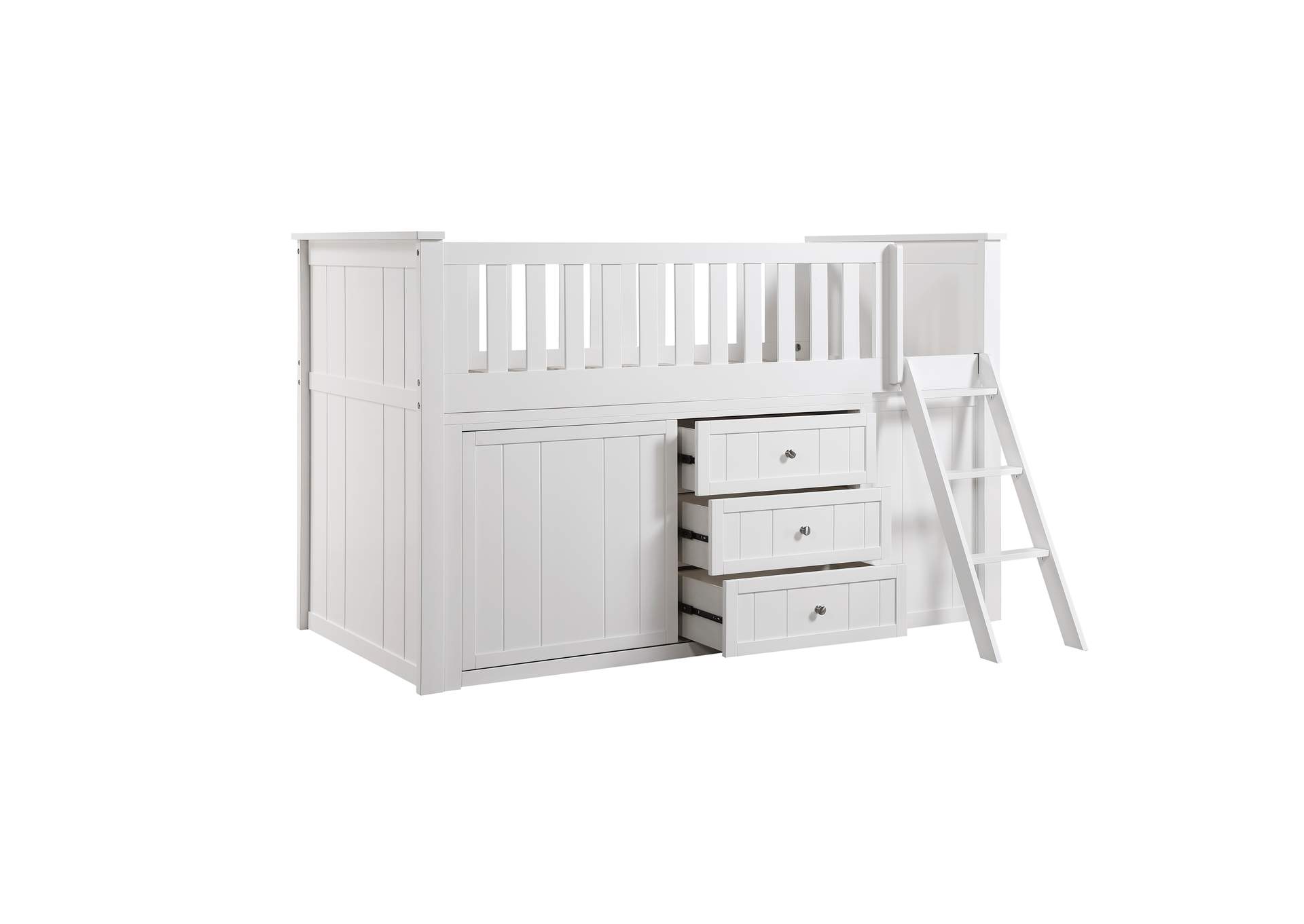 Galen Low Loft Bunk with Bookcase and Dresser image 9