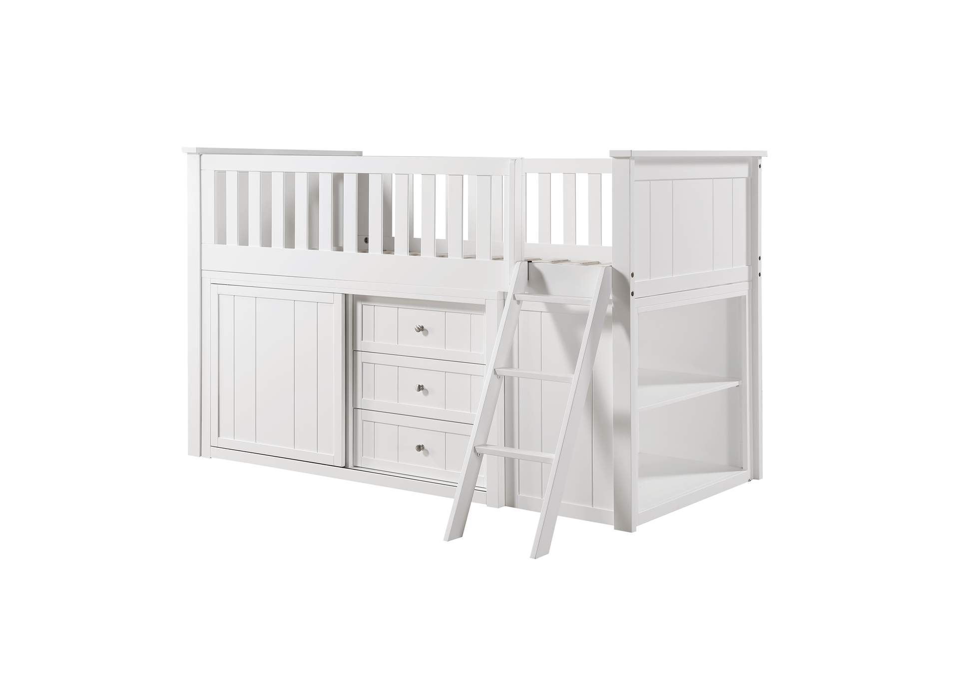 Galen Low Loft Bunk with Bookcase and Dresser image 7