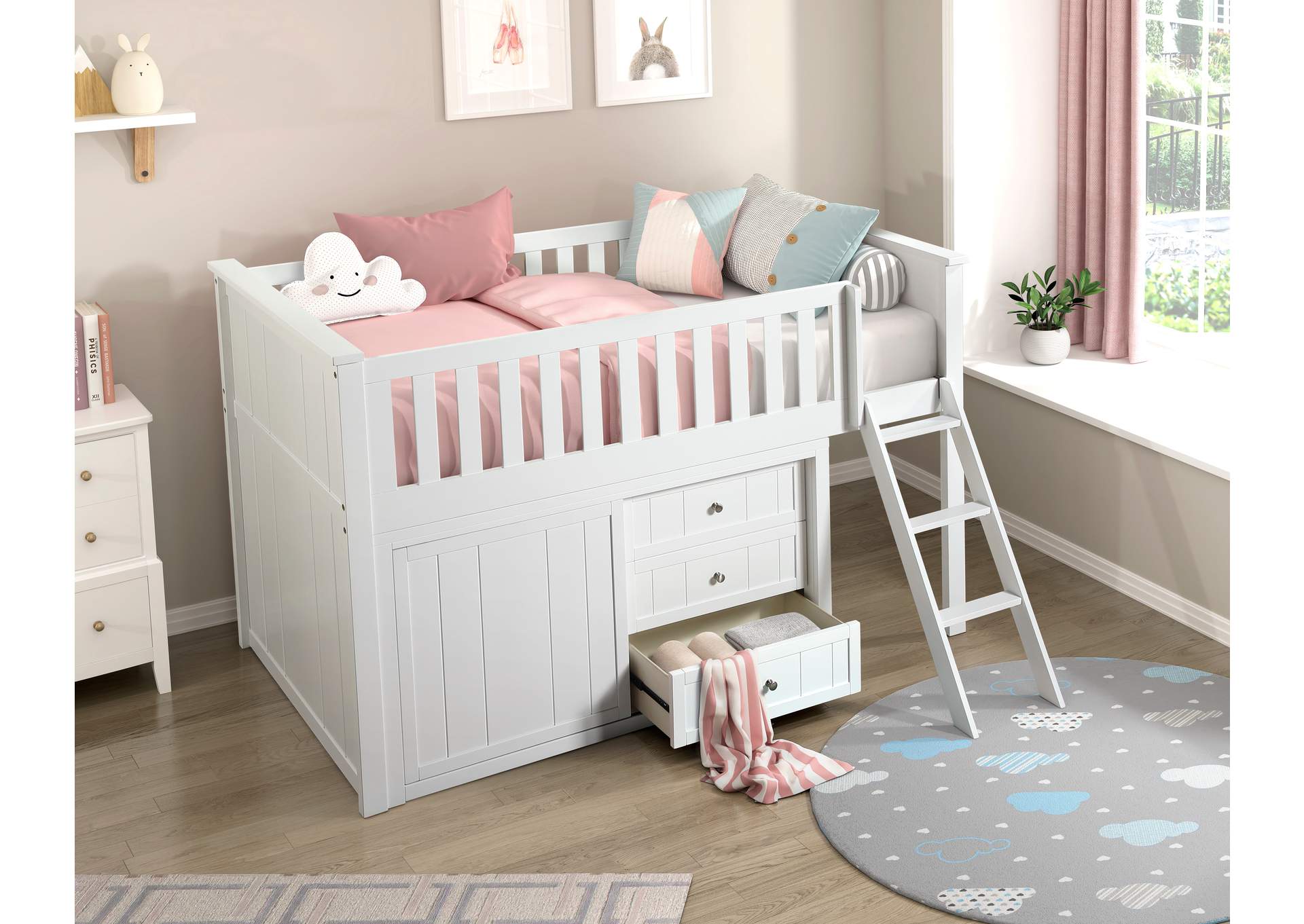 Galen Low Loft Bunk with Dresser image 9
