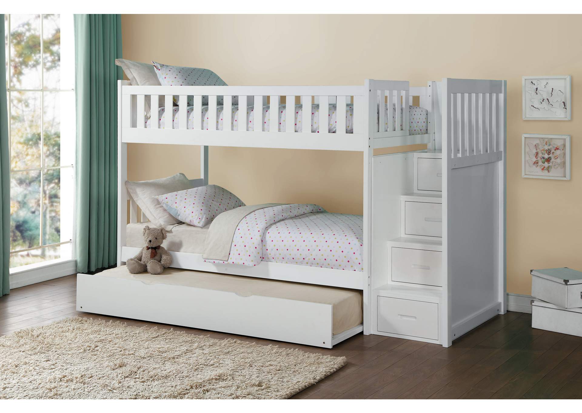 Galen Twin/Twin Step Bunk Bed with Twin Trundle image 7