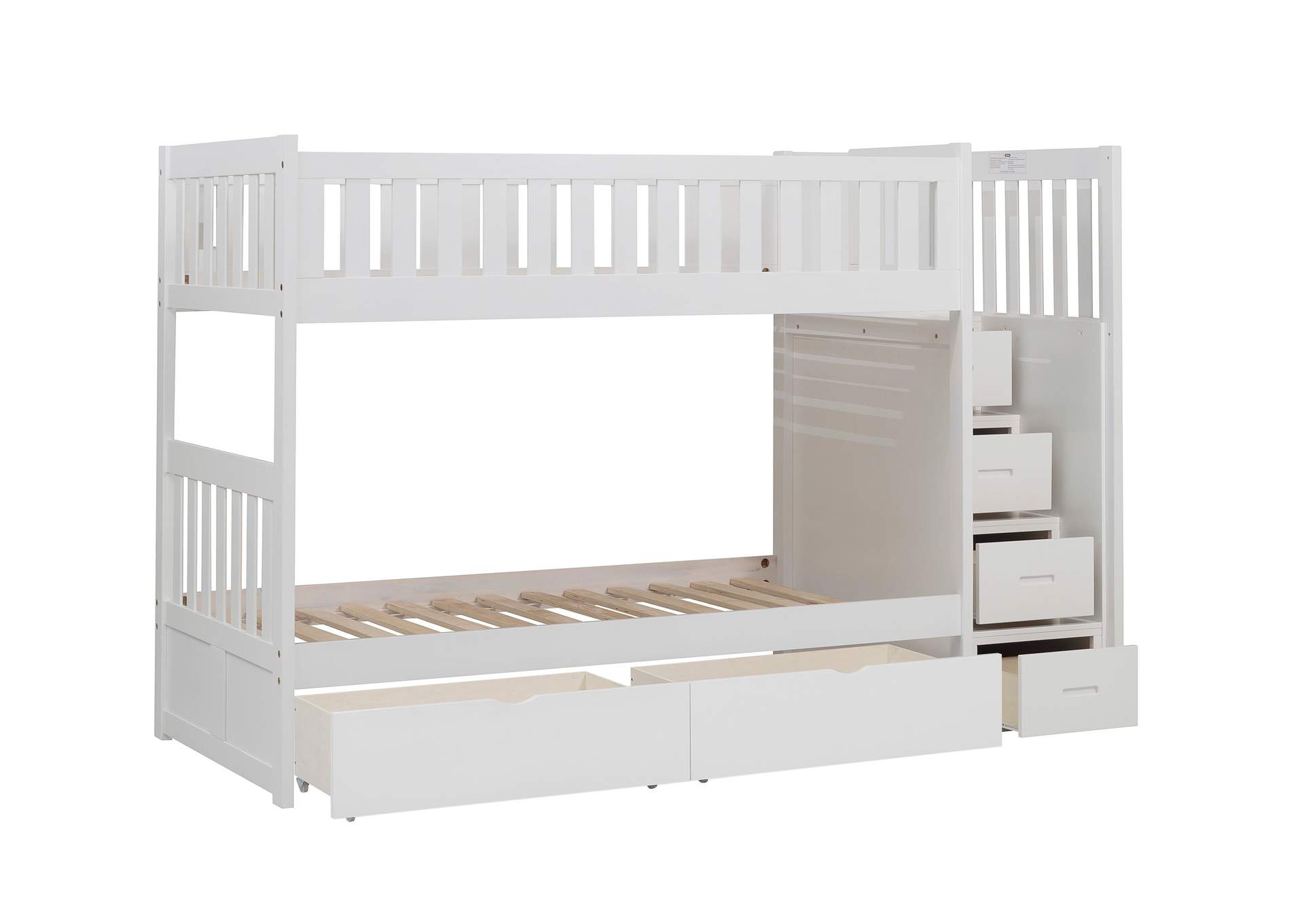 Galen Twin/Twin Step Bunk Bed with Storage Boxes image 6