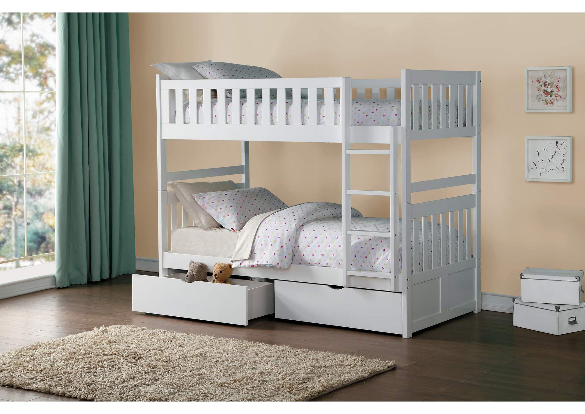 Galen Twin/Twin Bunk Bed with Storage Boxes image 7