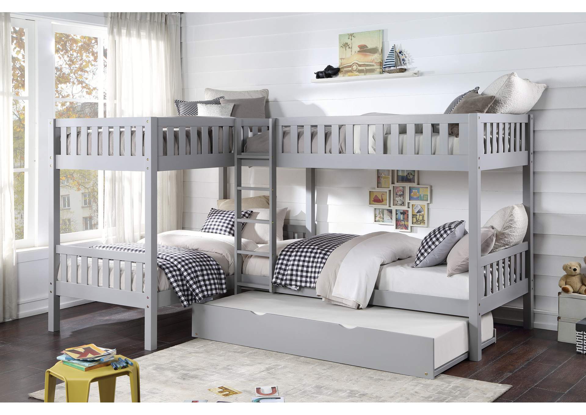 Orion Corner Bunk Bed with Twin Trundle image 5