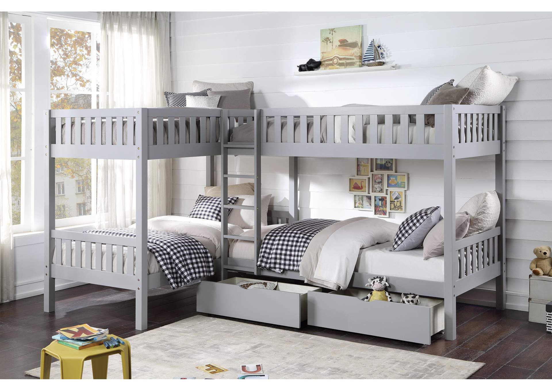 Orion Corner Bunk Bed with Storage Boxes image 5