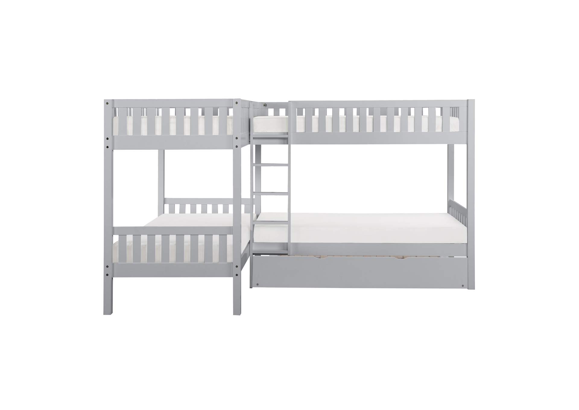 Orion Corner Bunk Bed with Twin Trundle image 3
