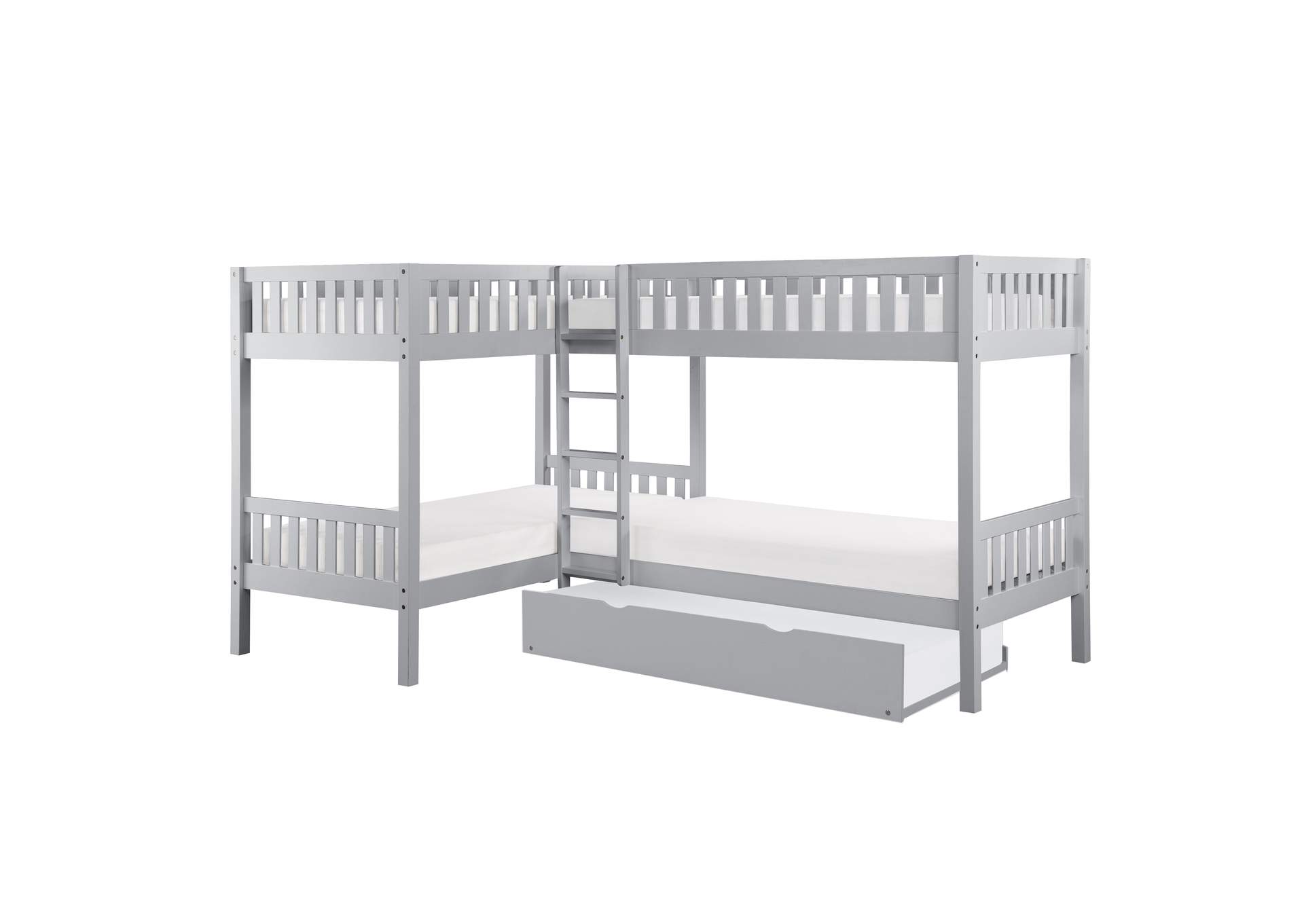 Orion Corner Bunk Bed with Twin Trundle image 4