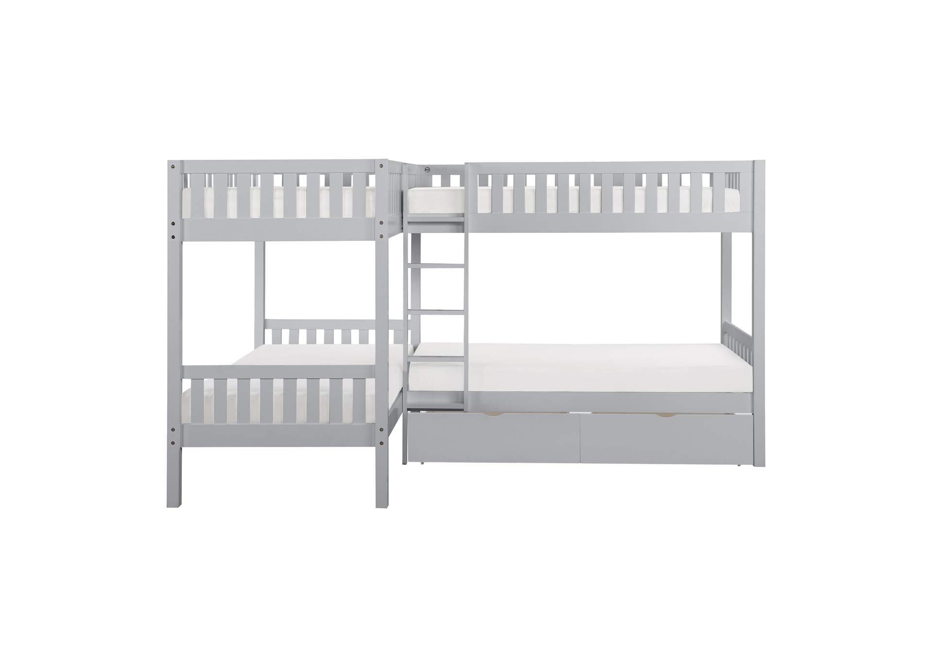 Orion Corner Bunk Bed with Storage Boxes image 3