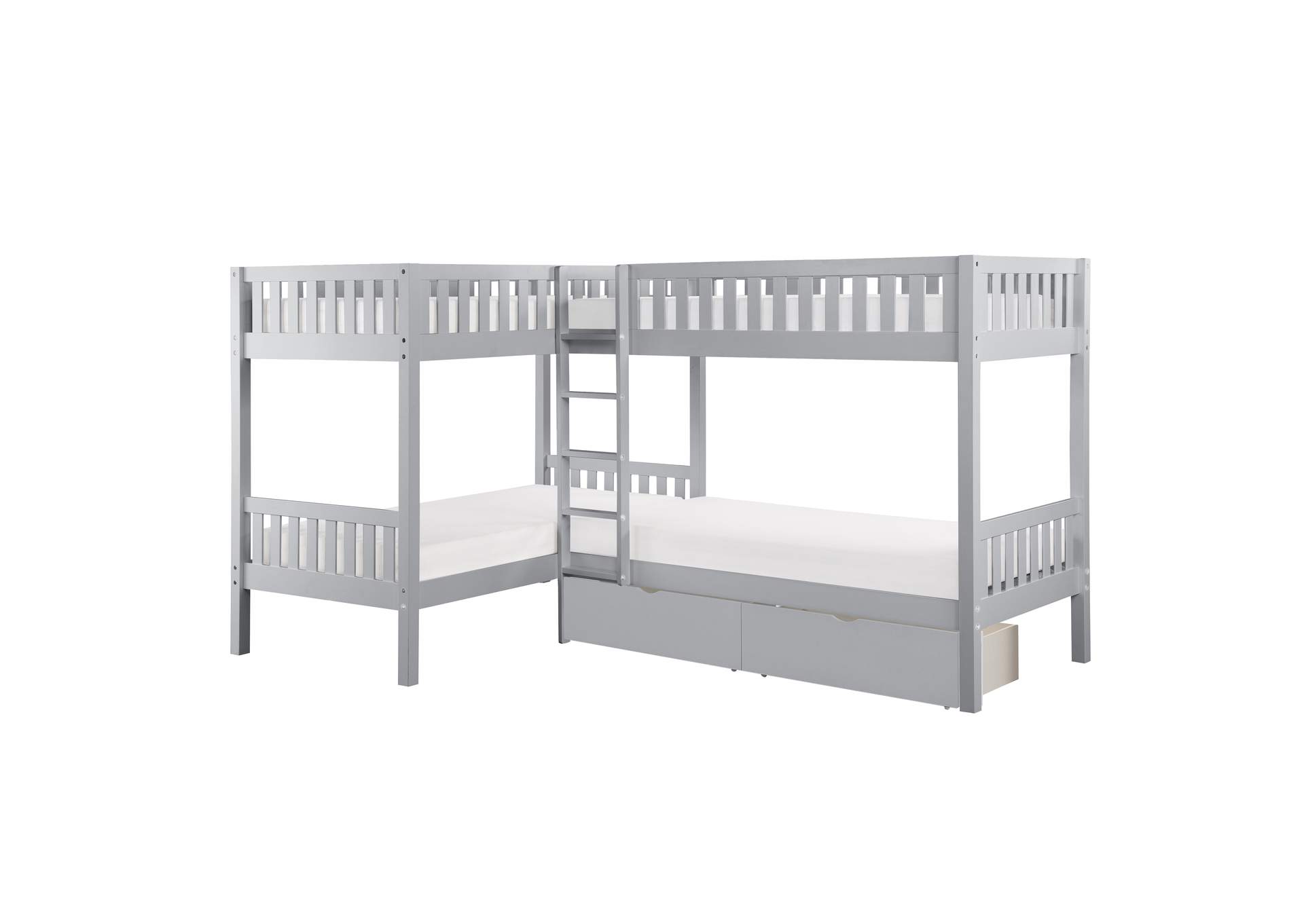 Orion Corner Bunk Bed with Storage Boxes image 1