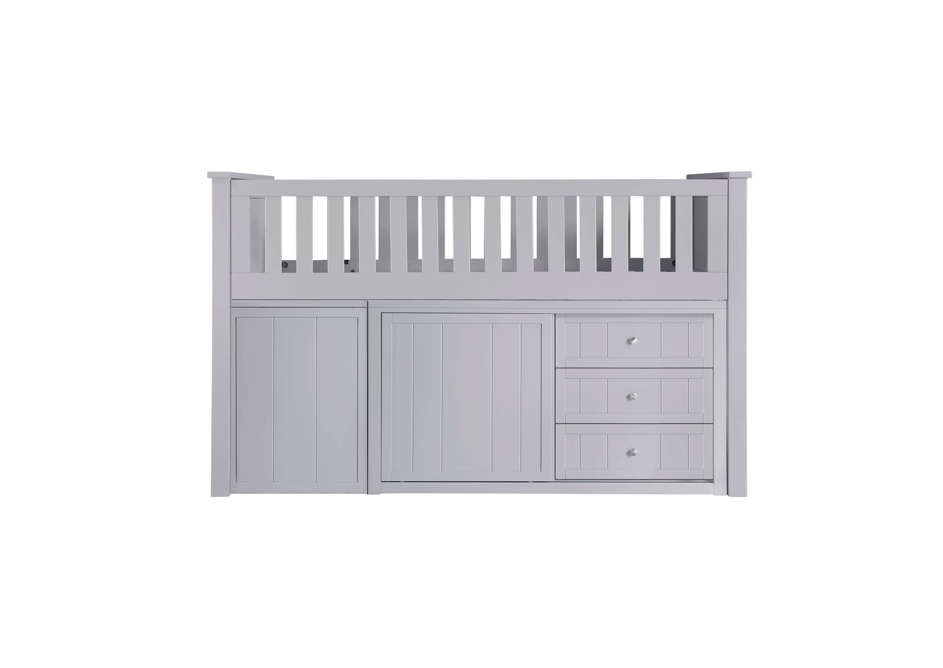 Orion Low Loft Bunk with Bookcase and 2 Dressers image 11