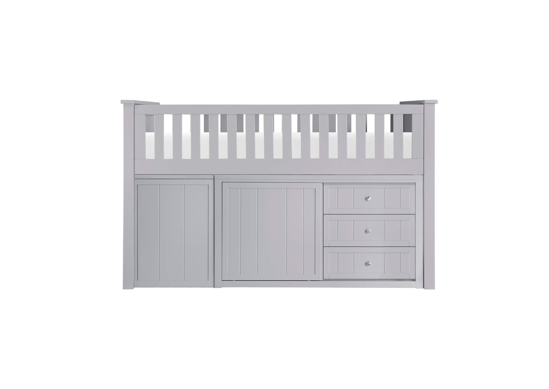 Orion Low Loft Bunk with Bookcase and 2 Dressers image 12