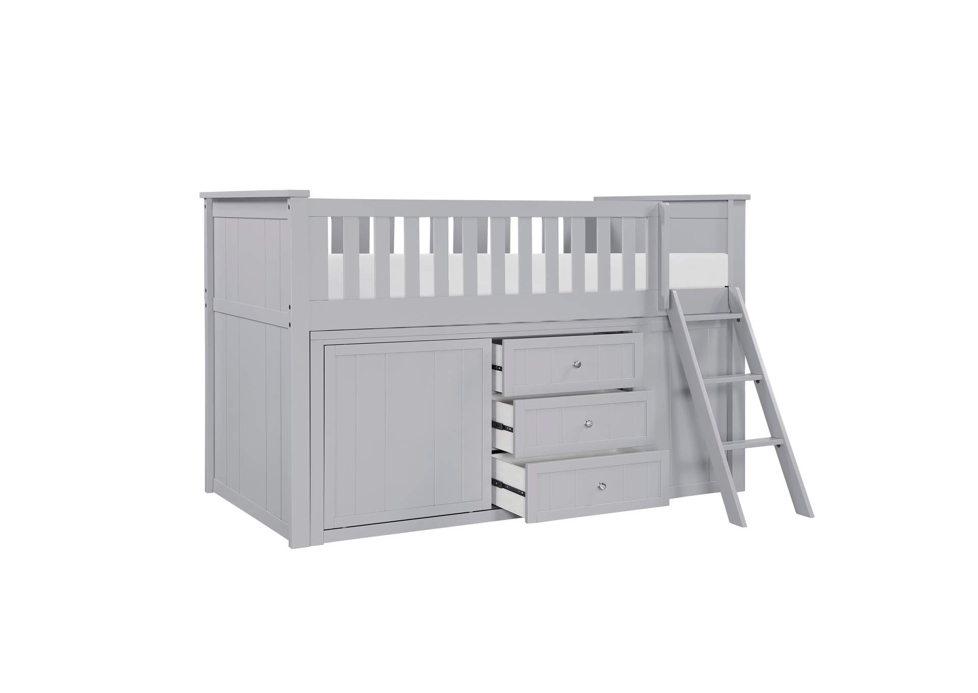Orion Low Loft Bunk with Bookcase and 2 Dressers image 10