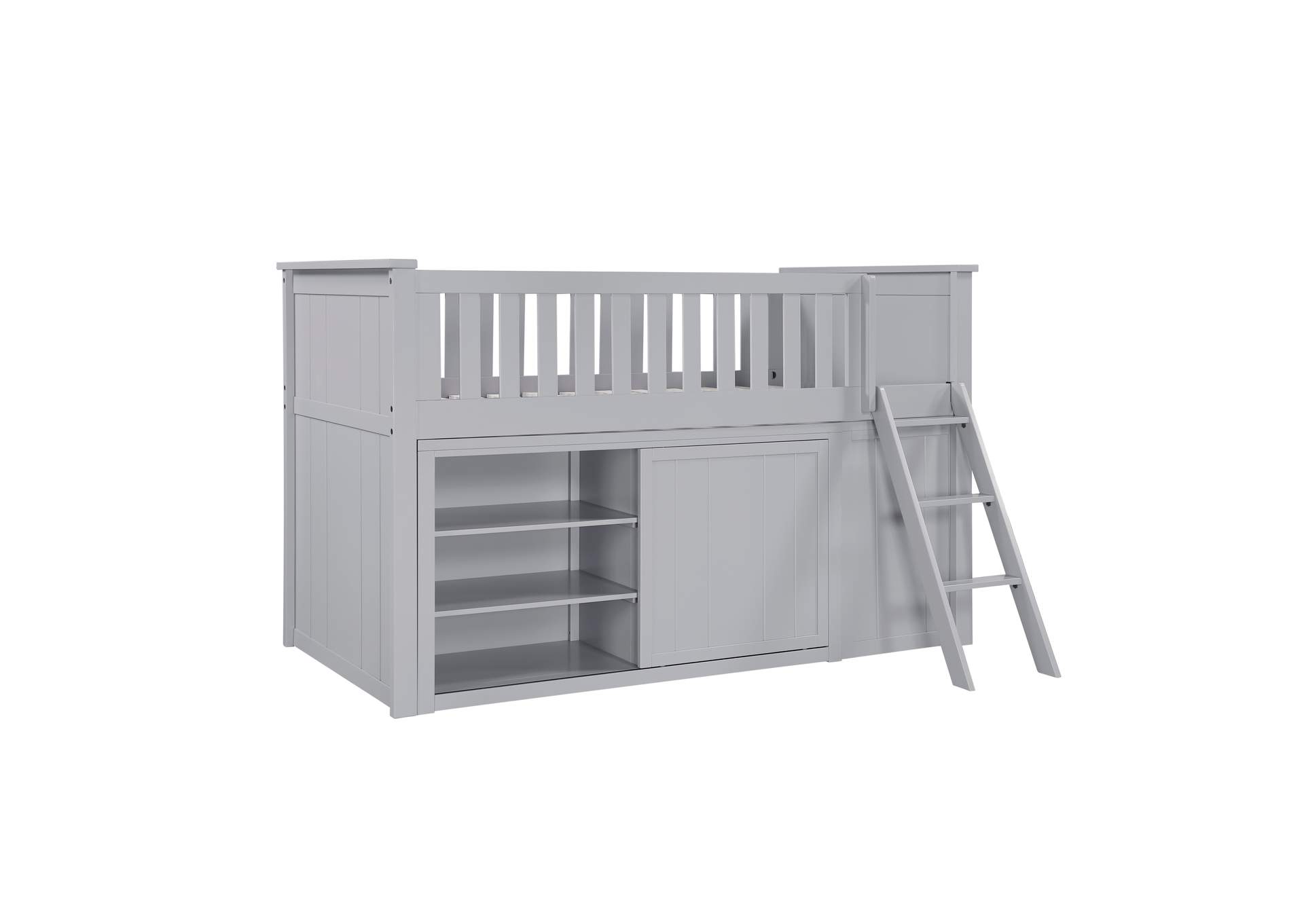 Orion Low Loft Bunk with Bookcase and 2 Dressers image 7