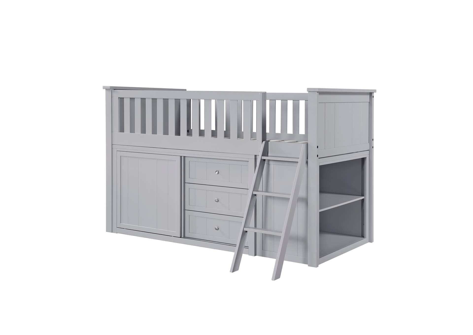 Orion Low Loft Bunk with Bookcase and 2 Dressers image 16