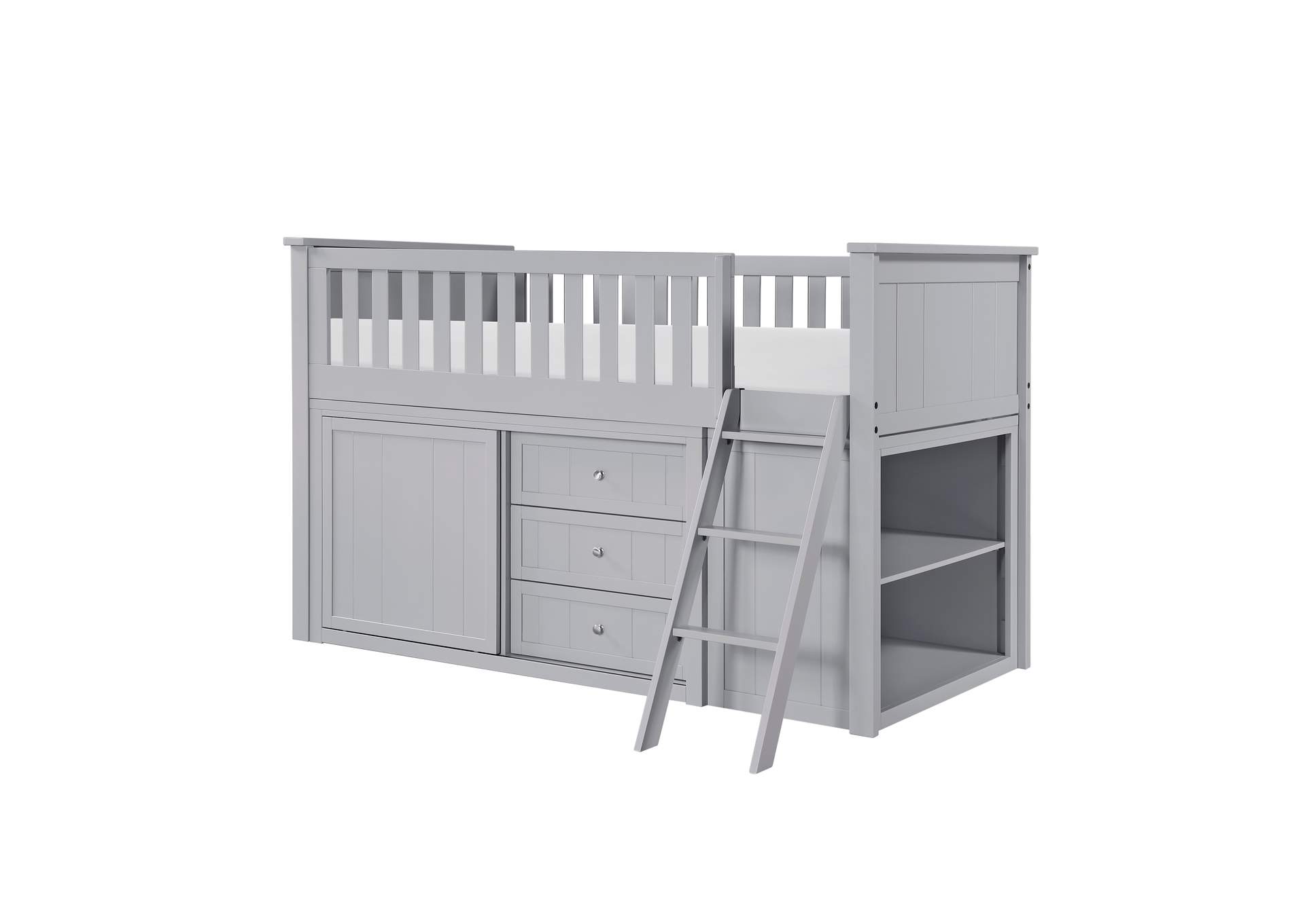 Orion Low Loft Bunk with Bookcase and 2 Dressers image 17