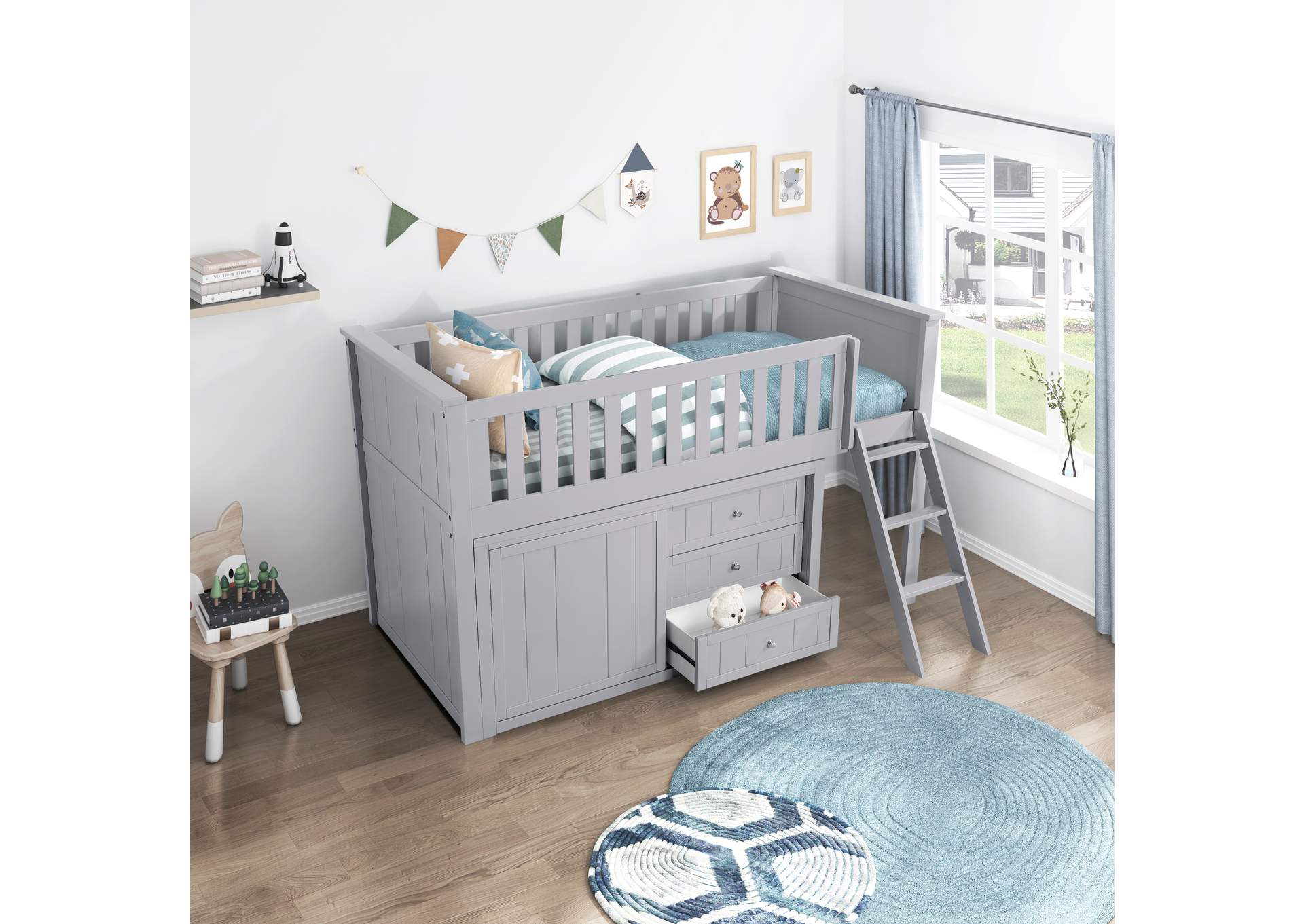 Orion Low Loft Bunk with Dresser image 12