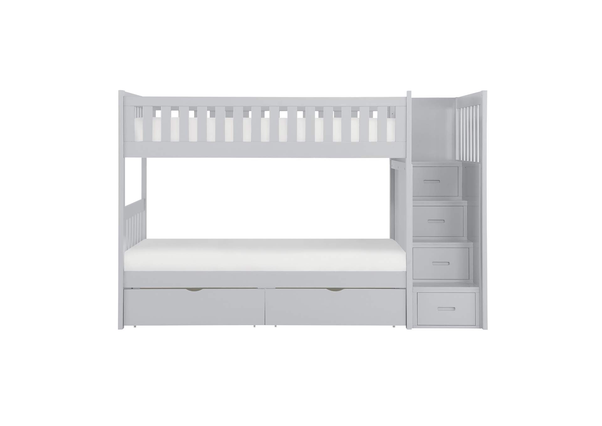 Orion Twin/Twin Step Bunk Bed with Storage Boxes image 1