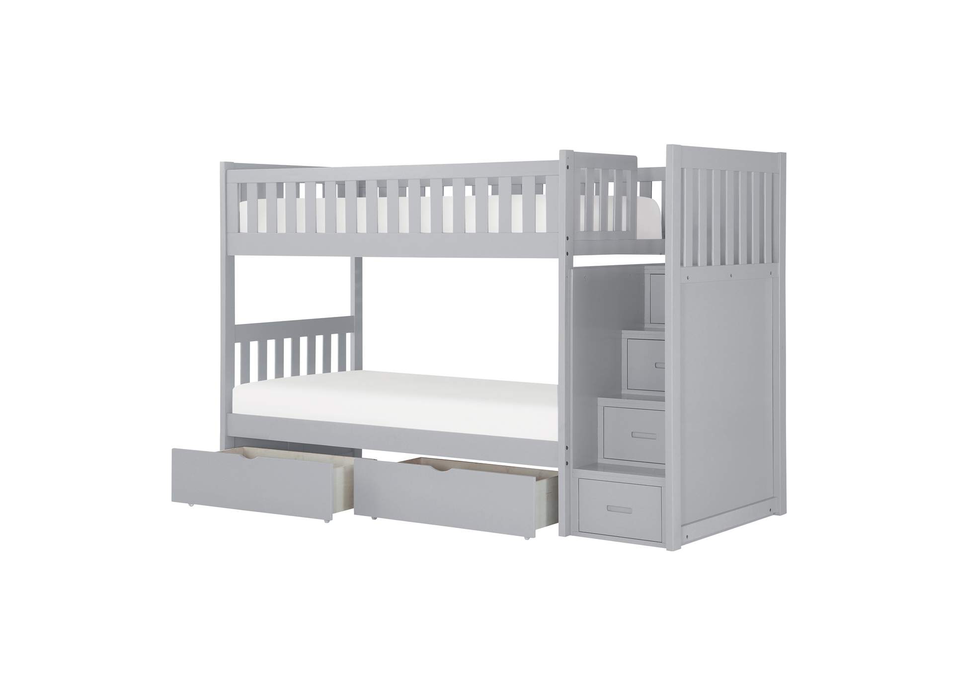 Orion Twin/Twin Step Bunk Bed with Storage Boxes image 3