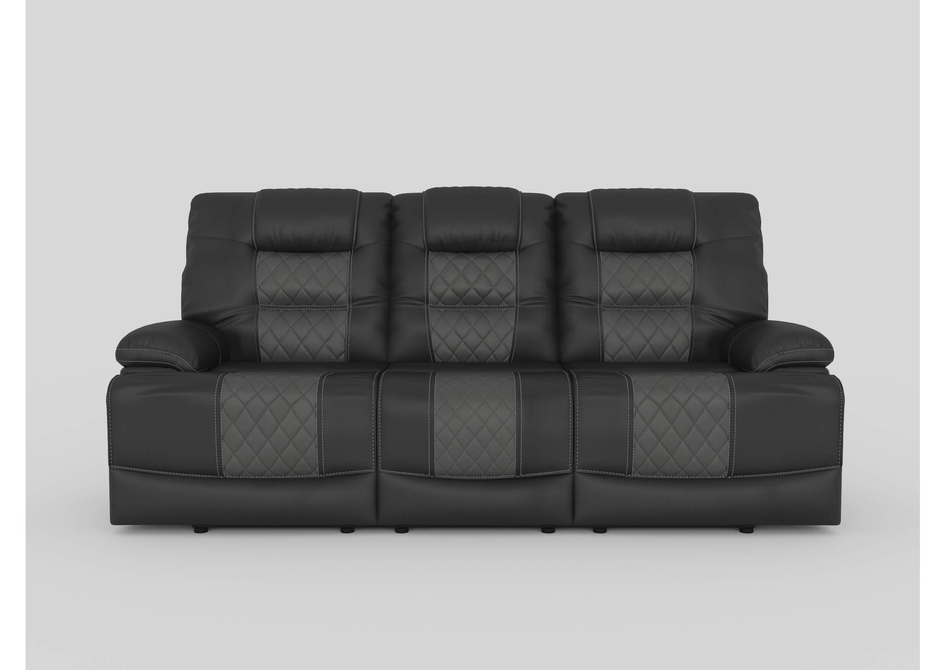 Fabian Double Reclining Sofa with Center Drop-Down Cup Holders, Receptacles and USB Ports image 3