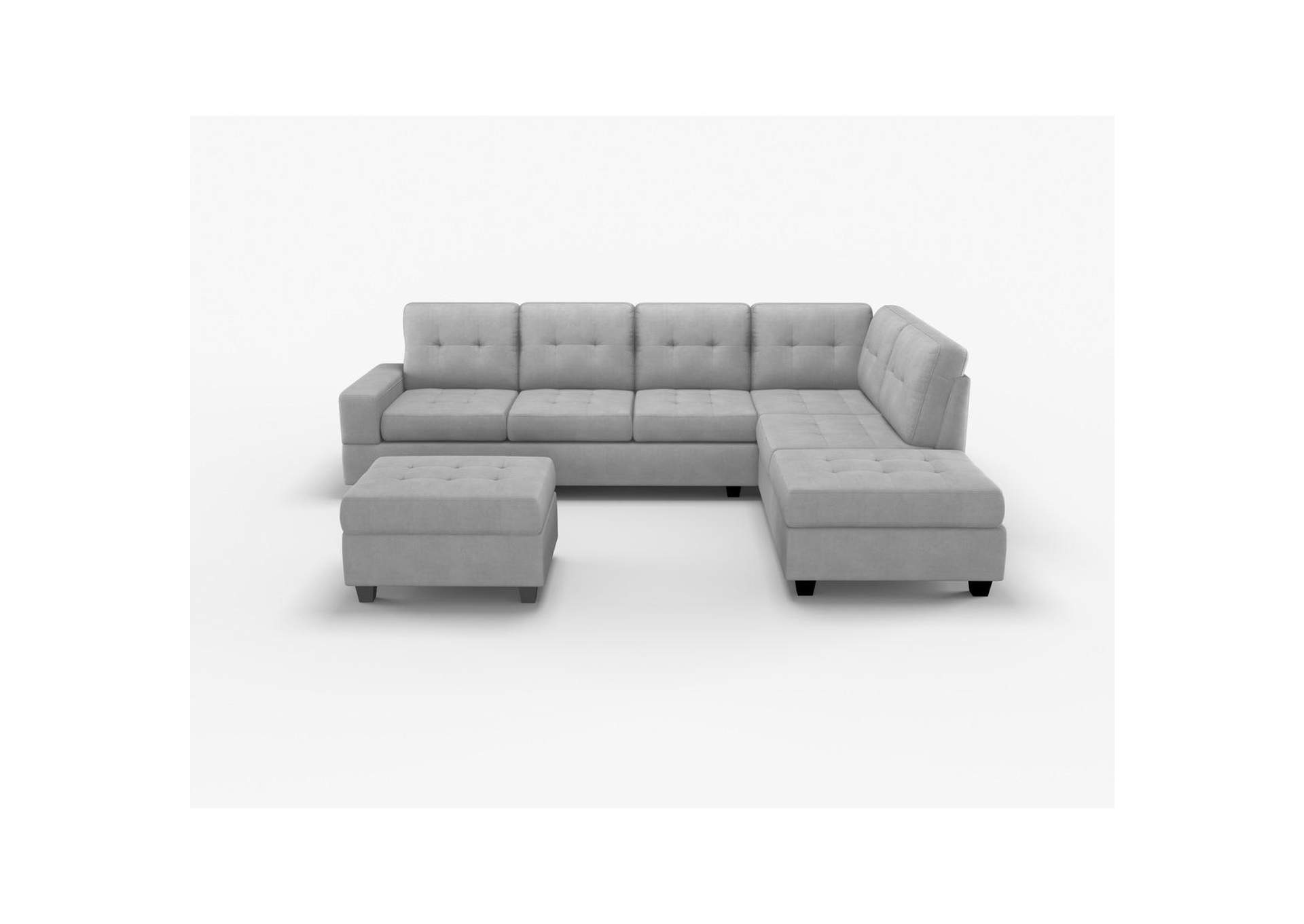 Maston 2-Piece Reversible Sectional with Drop-Down Cup Holders image 3