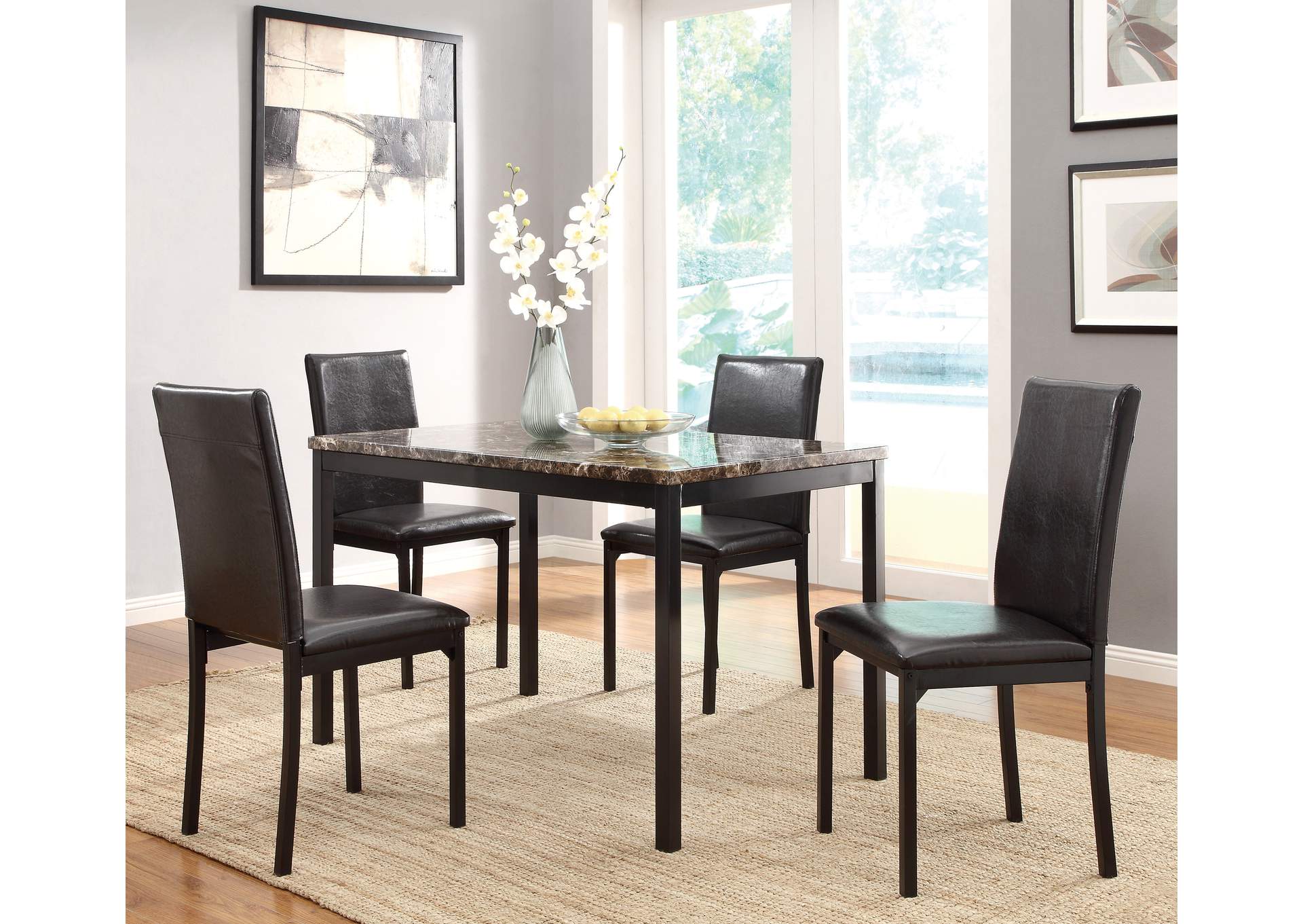 Tempe Dining Table, Faux Marble Top image 3