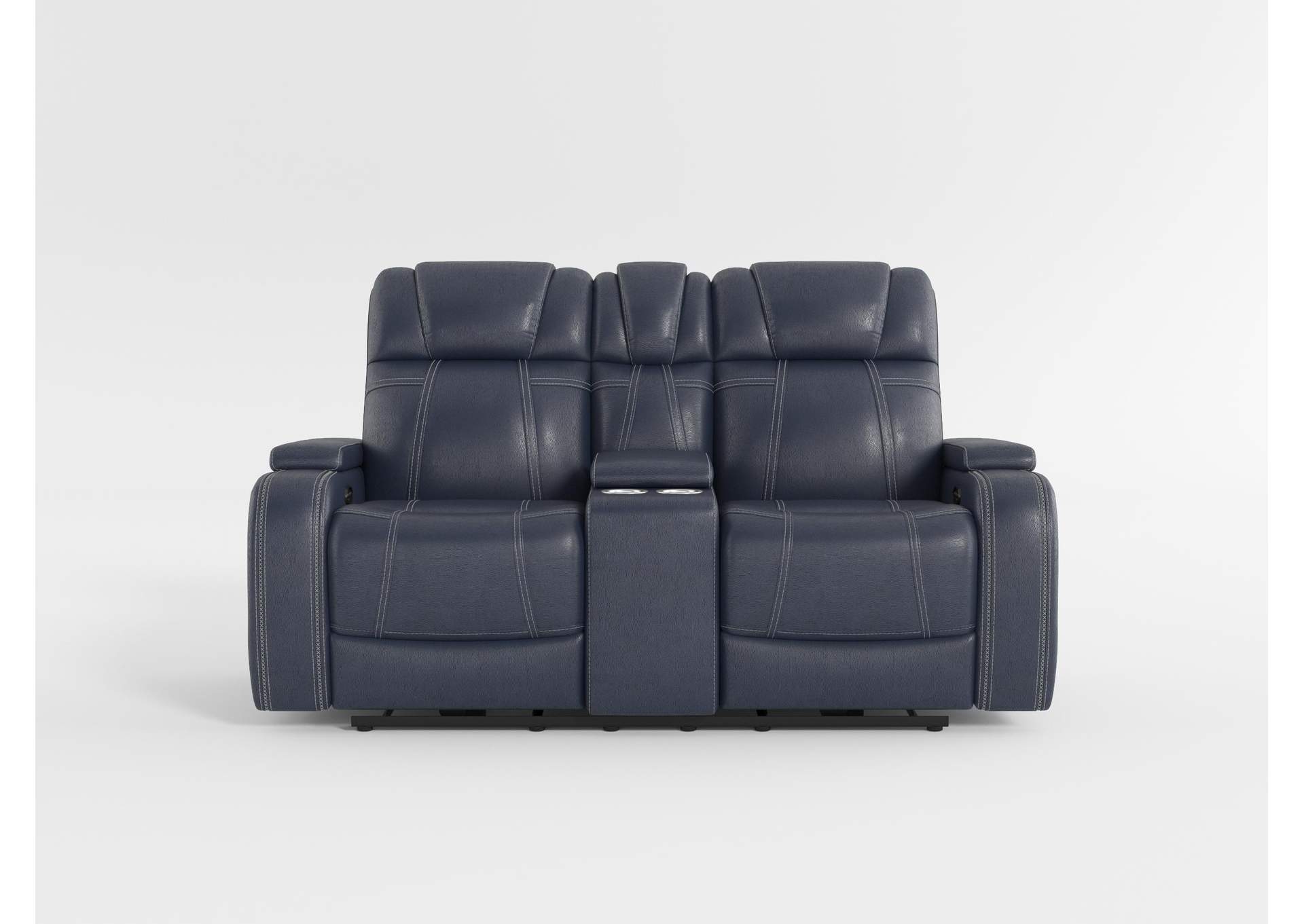 Keziah Power Double Reclining Love Seat with Center Console, Power Headrests and Storage Arms image 6