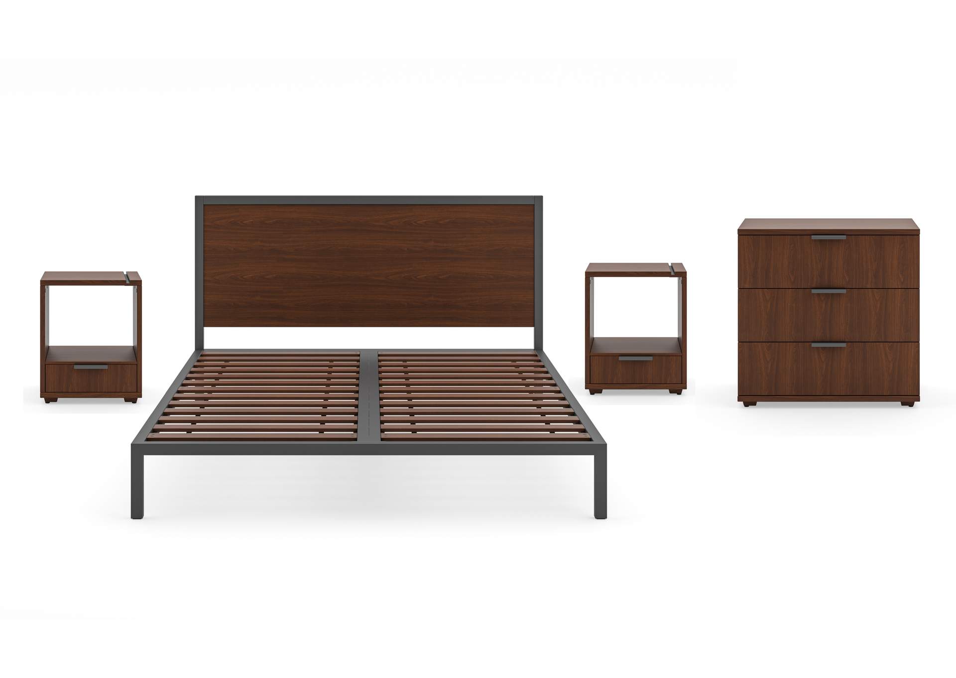 Merge Queen Bed, Two Nightstands and Chest by Homestyles