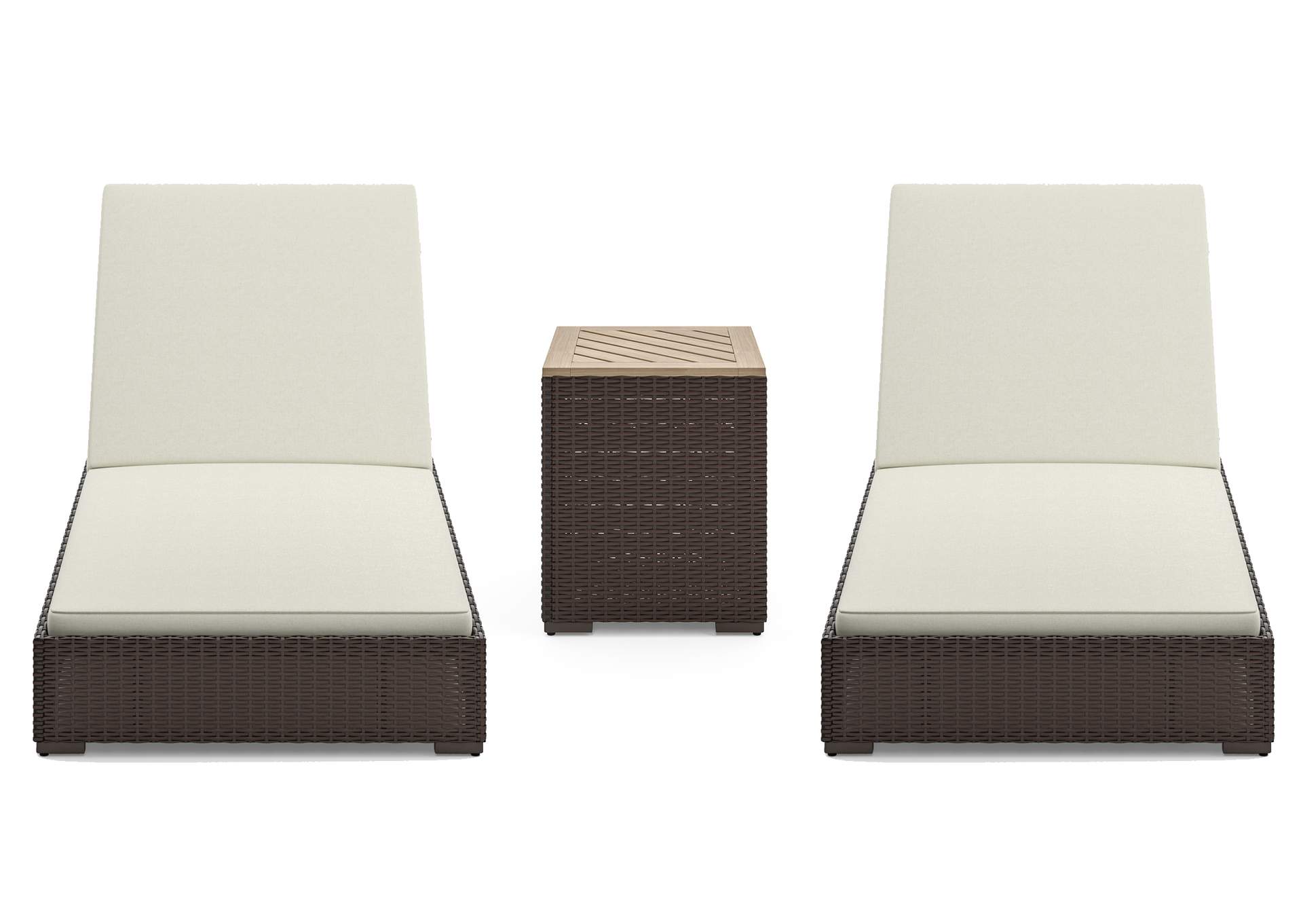 Palm Springs Outdoor Chaise Lounge Pair and Side Table by Homestyles