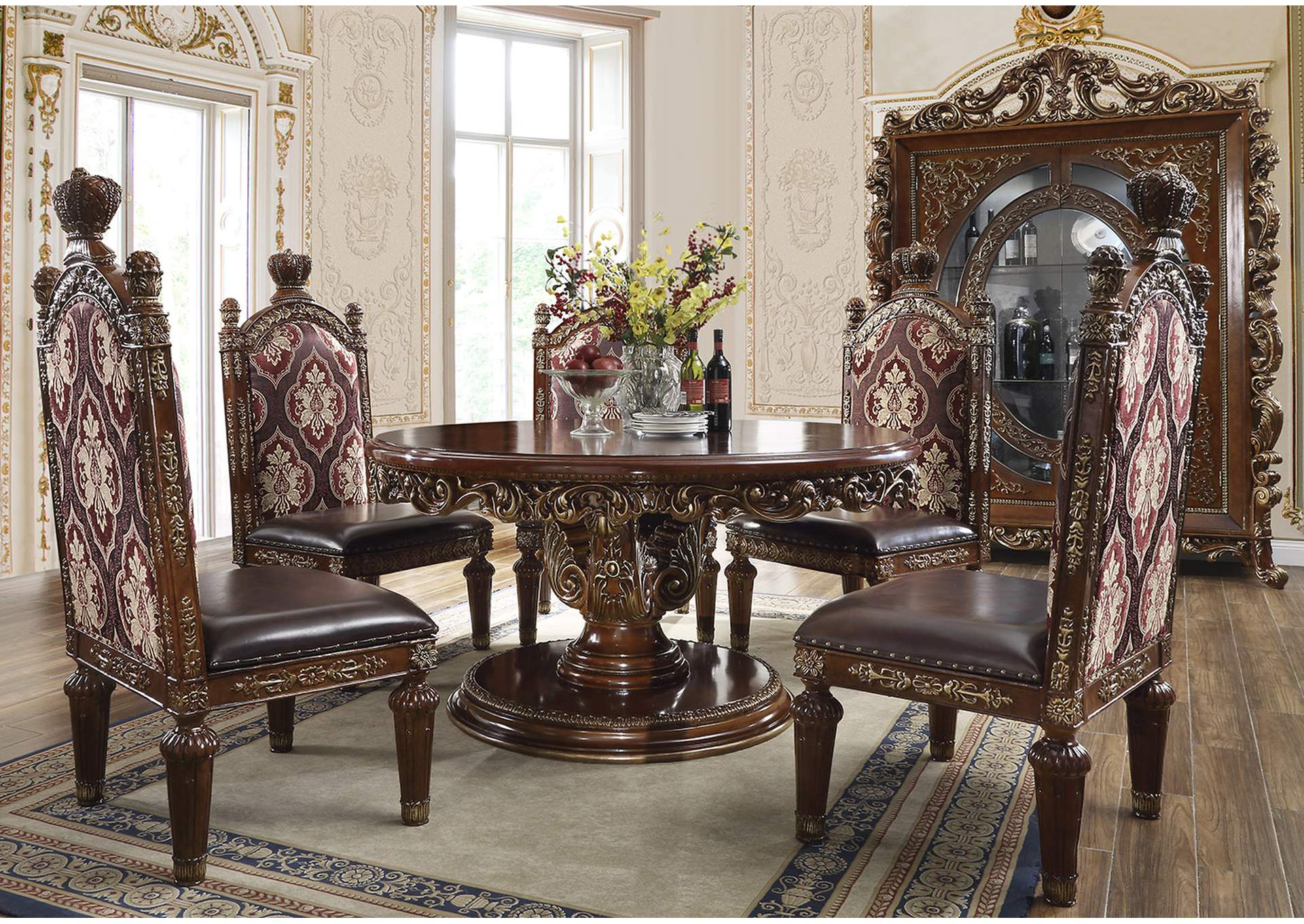 HD-1804 - 5Pc Round Dining Set<Br> <Font Color="Red">(Special Order)</Font>