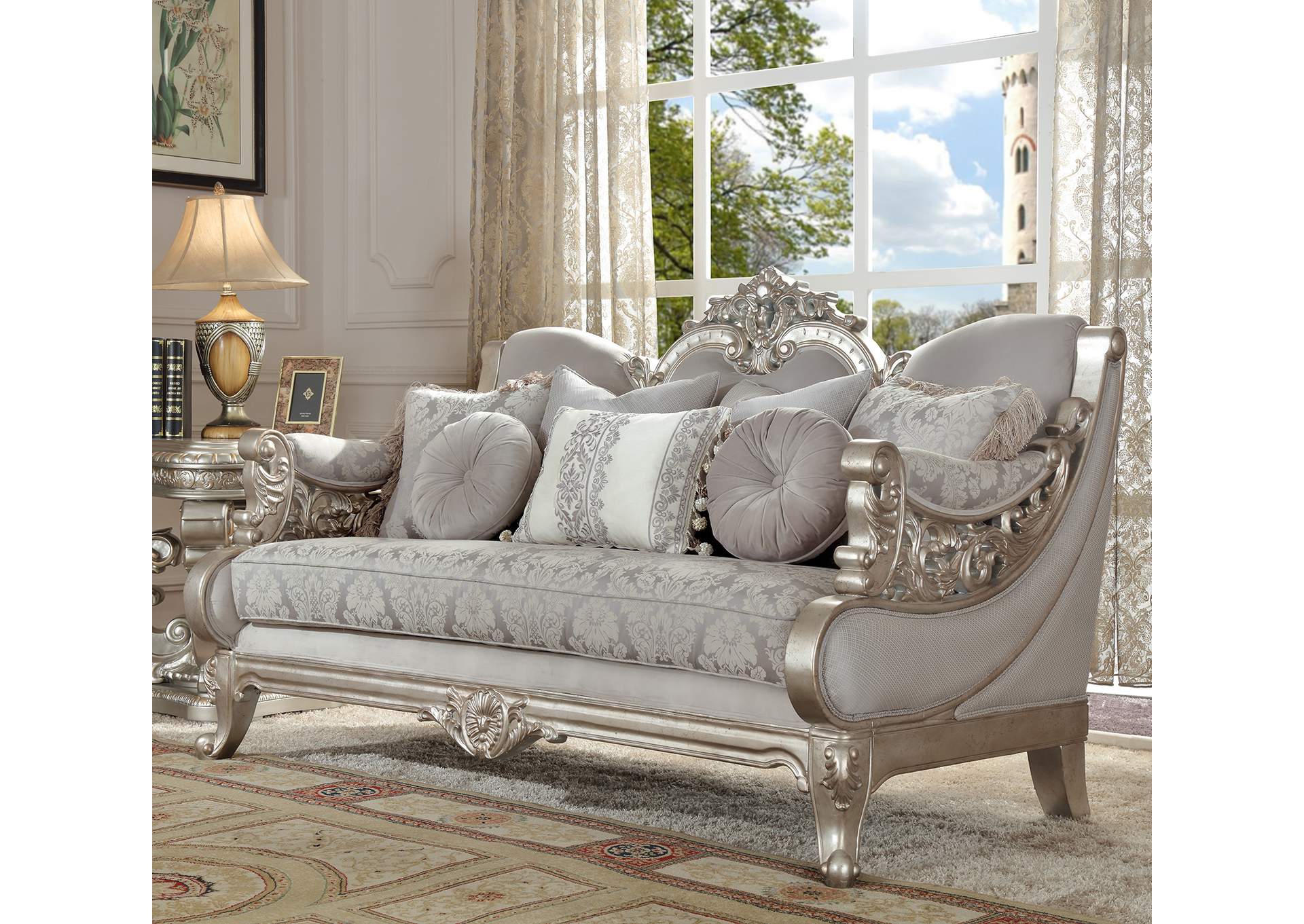 Silver Loveseat