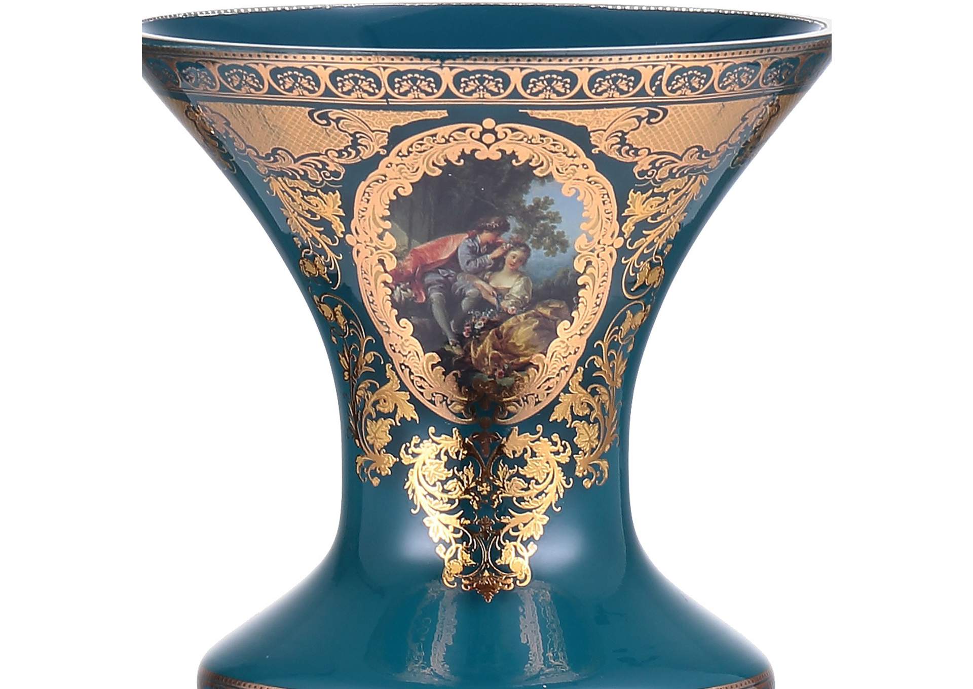 Bronze - Deep Aegean Blue-Gold Candleholder image 3
