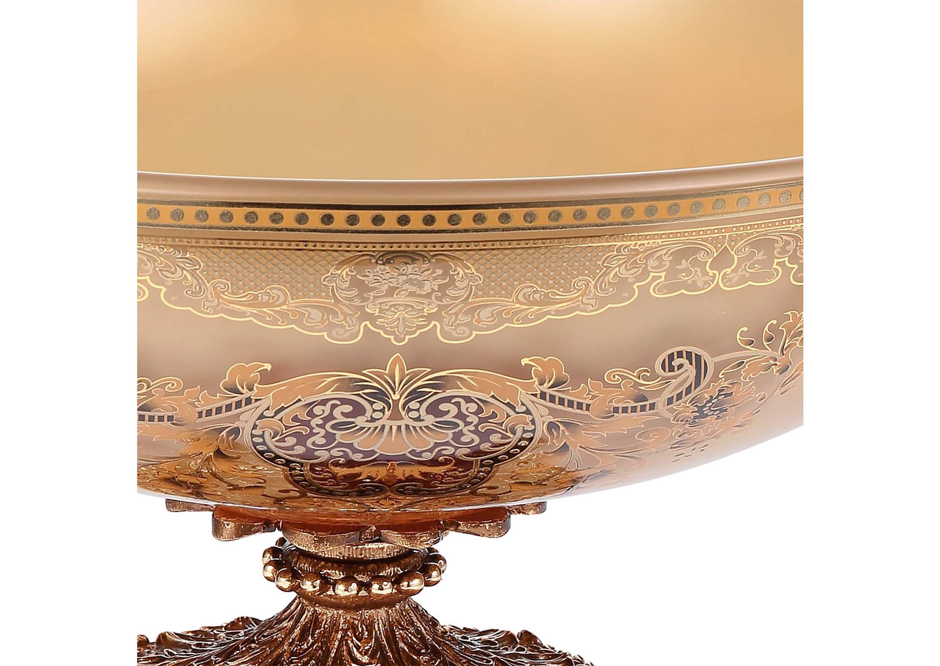 Bronze, Mocha Cream, Gold Bowl