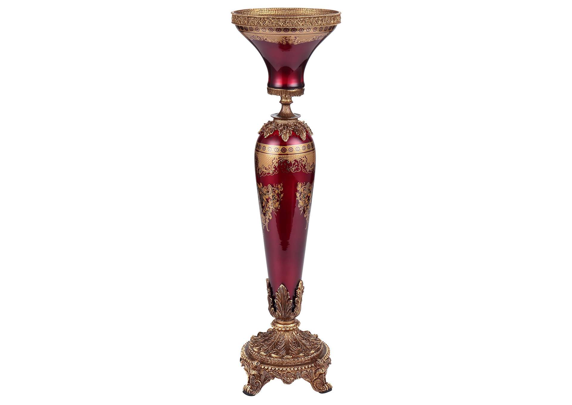 Bronze, Ruby Red, Gold Candleholder image 1