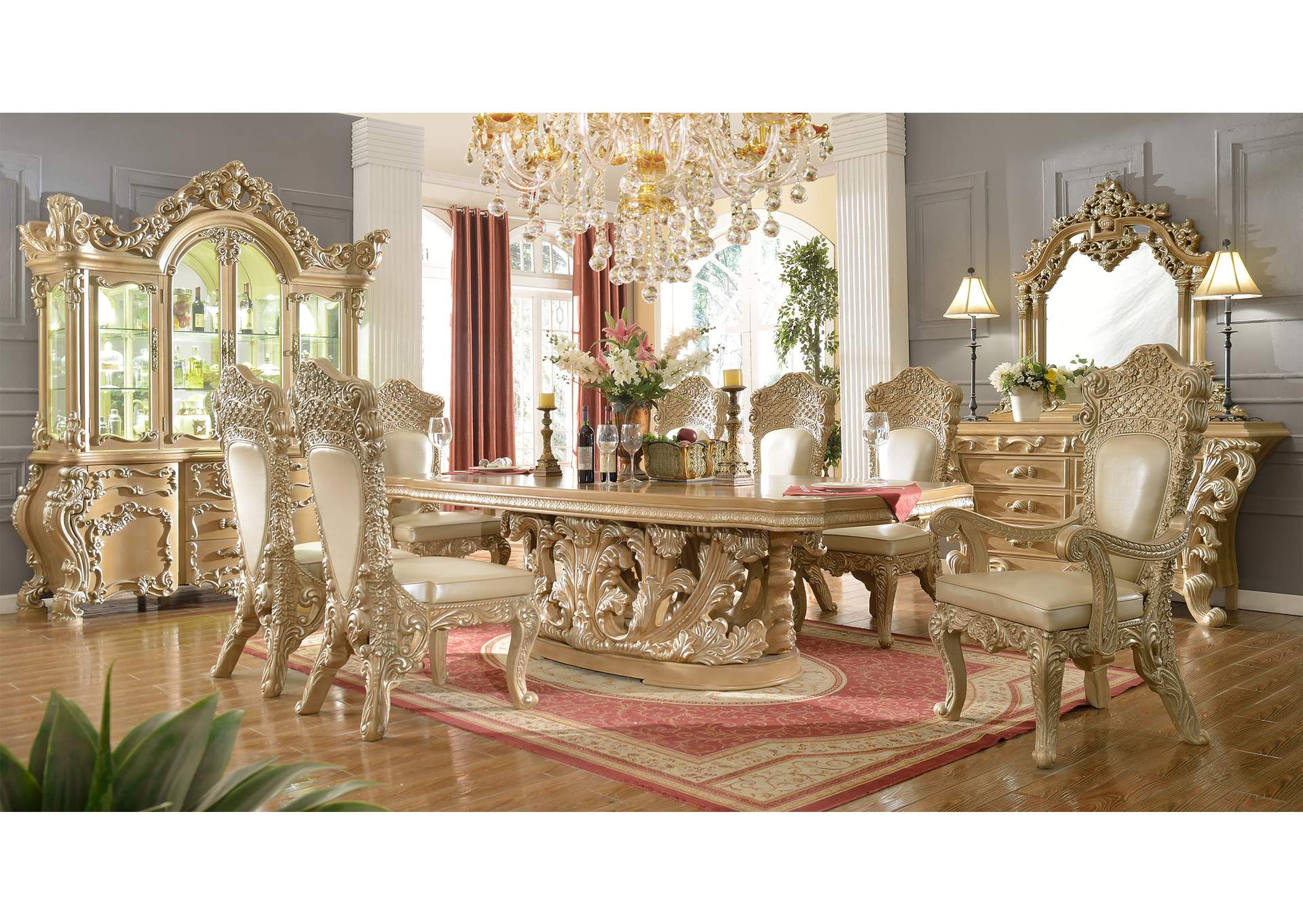 HD-7012 - 9Pc Dining Table Set image 1