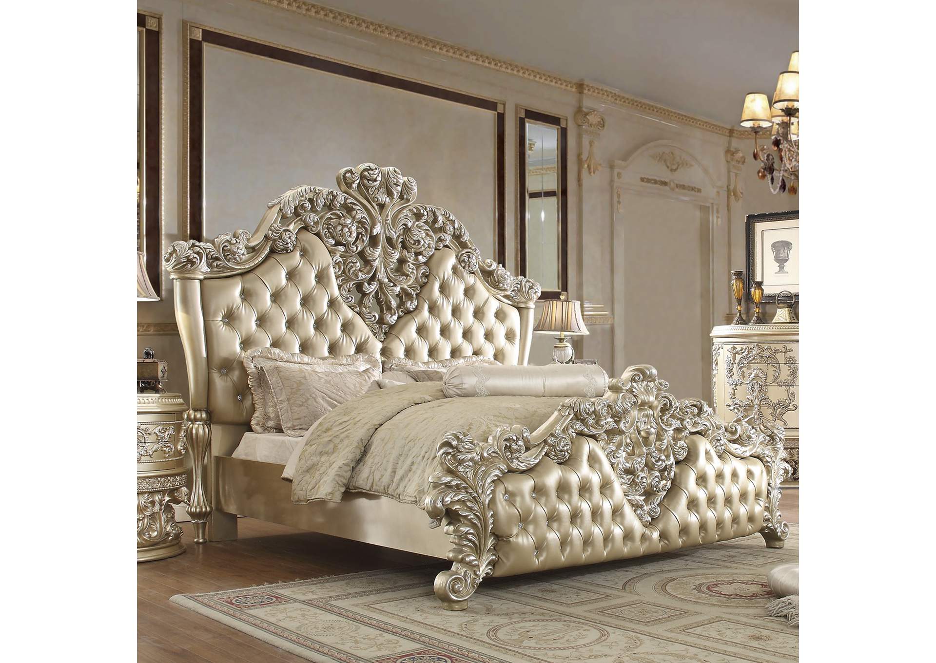 Champagne Eastern King Bed