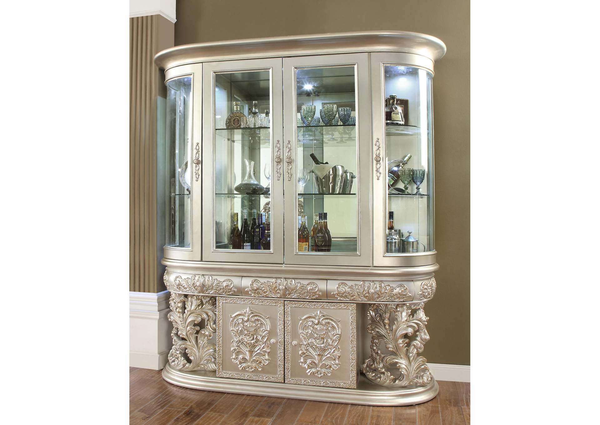Silver with Gold Highlight China