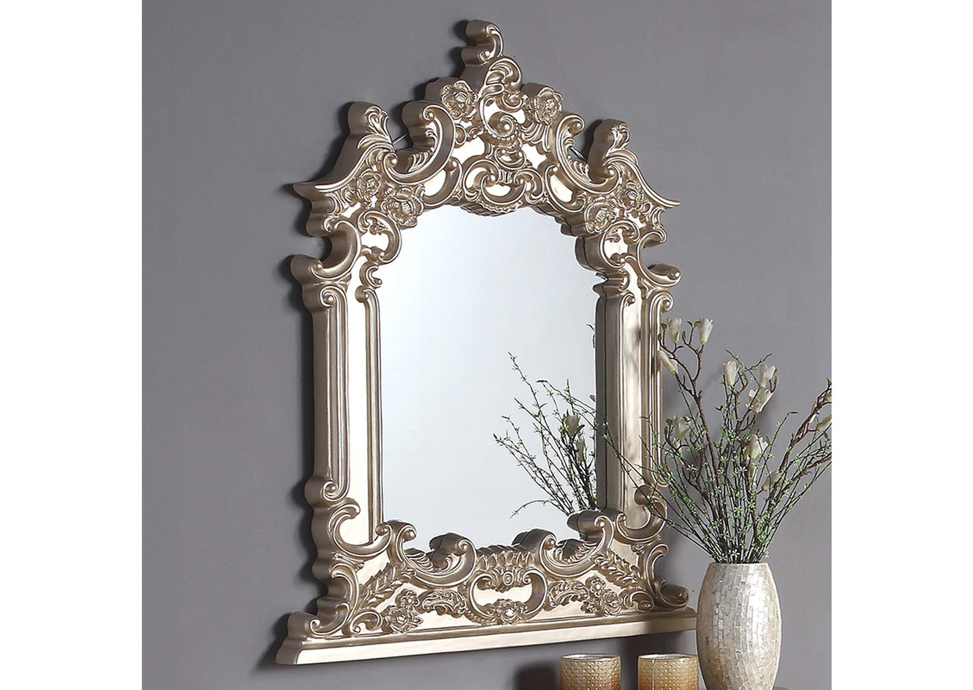 Cherry with Gold Highlights Mirror image 1