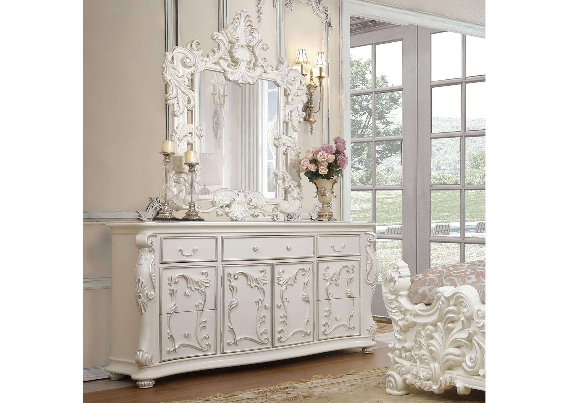 HD-8008 - 5Pc Bedroom Set Ivory