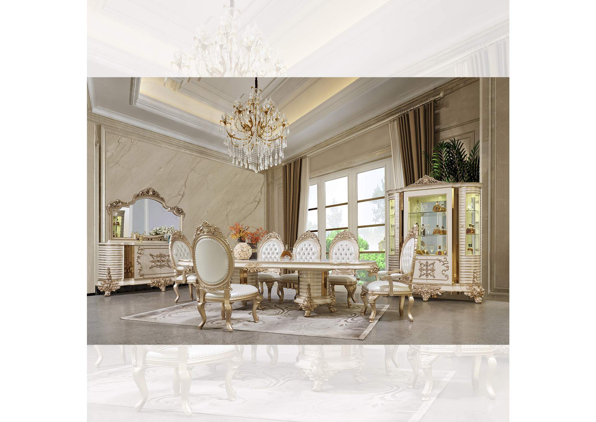 HD-9093 - 9Pc Dining Set image 1