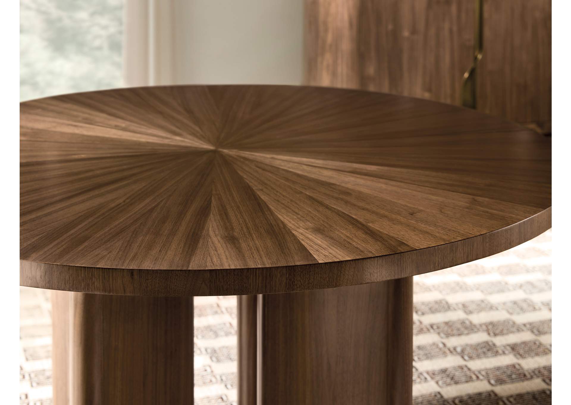 Eleana Round Dining Table With One 20 - Inch Leaf image 6