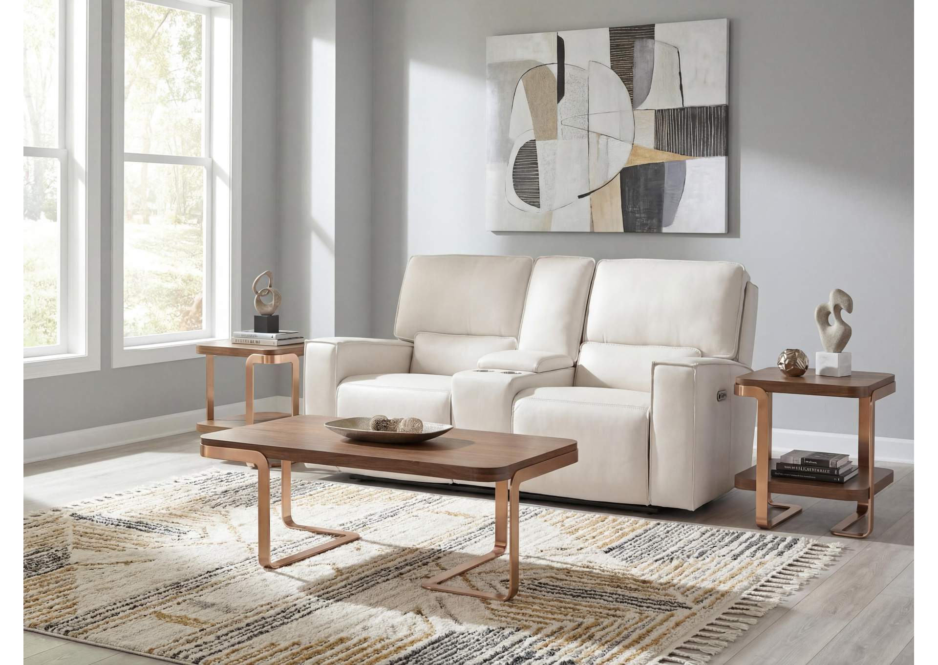 Miles Zero Gravity Console Loveseat With Power Recline & Power Headrest image 10