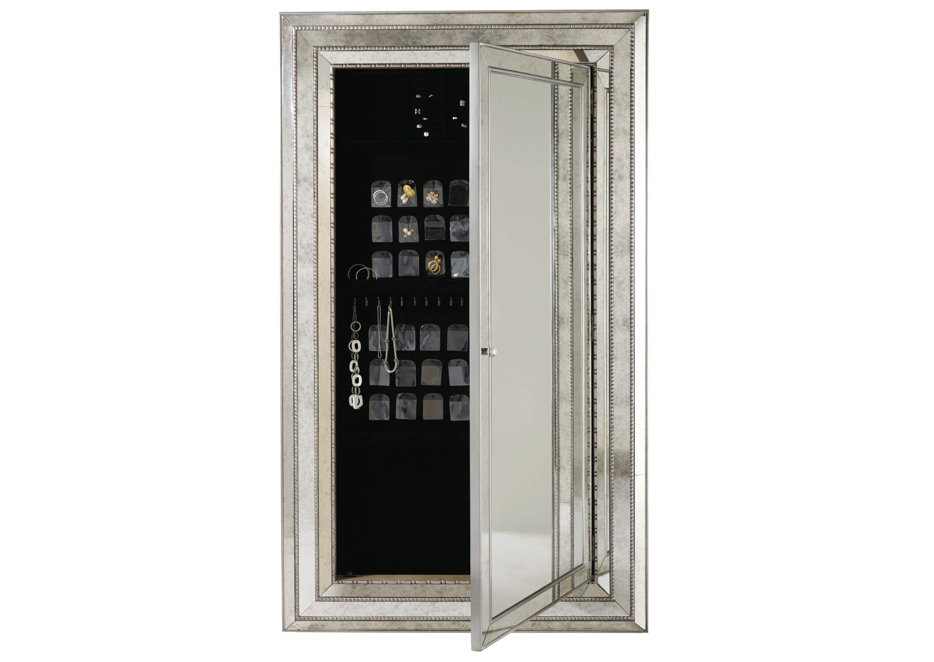 Melange Glamour Floor Mirror W - Jewelry Armoire Storage