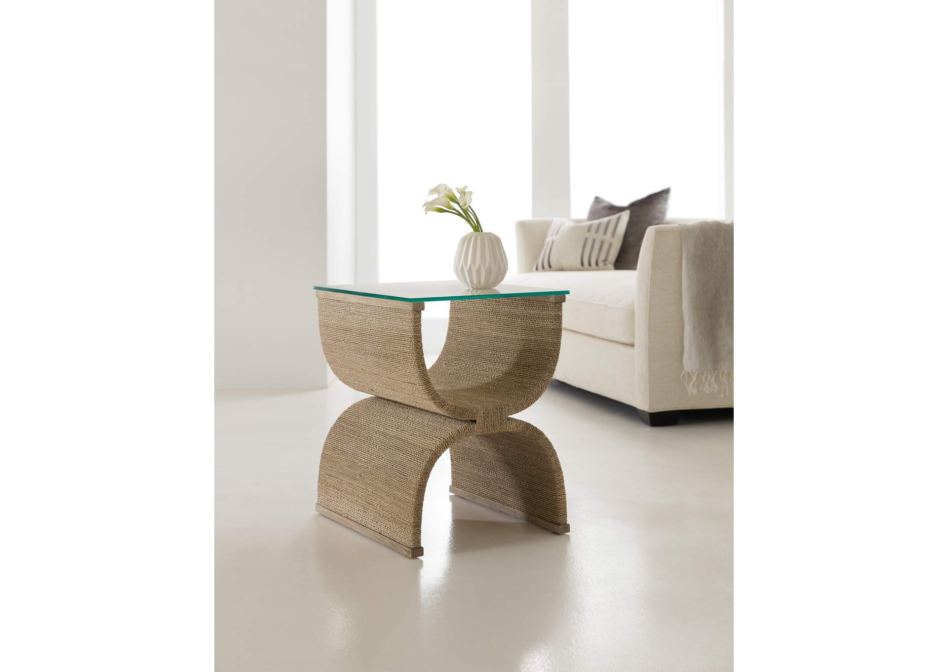 Melange Lenny Woven End Table image 4