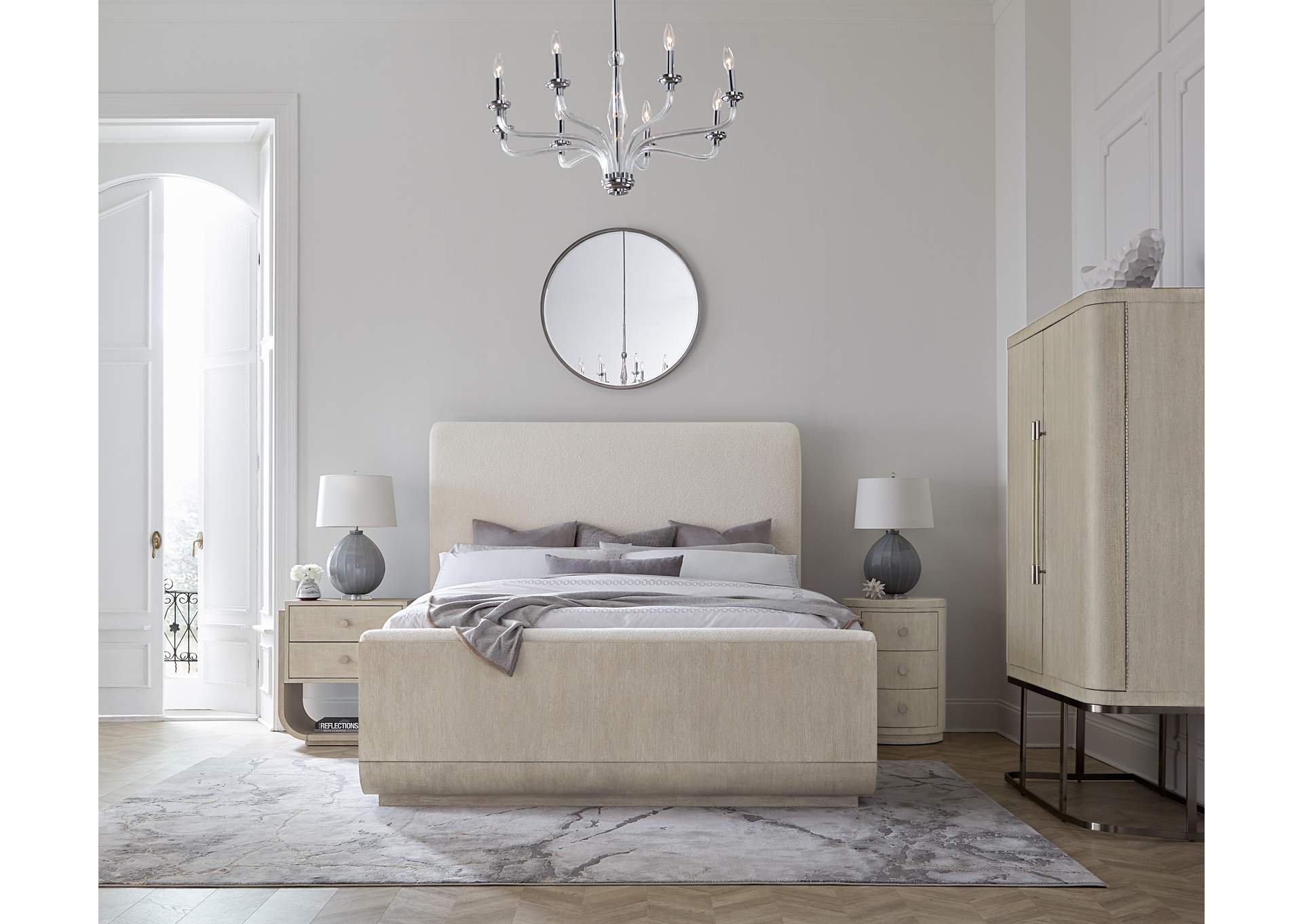 Modern Mood California King Upholstered Panel Bed image 5