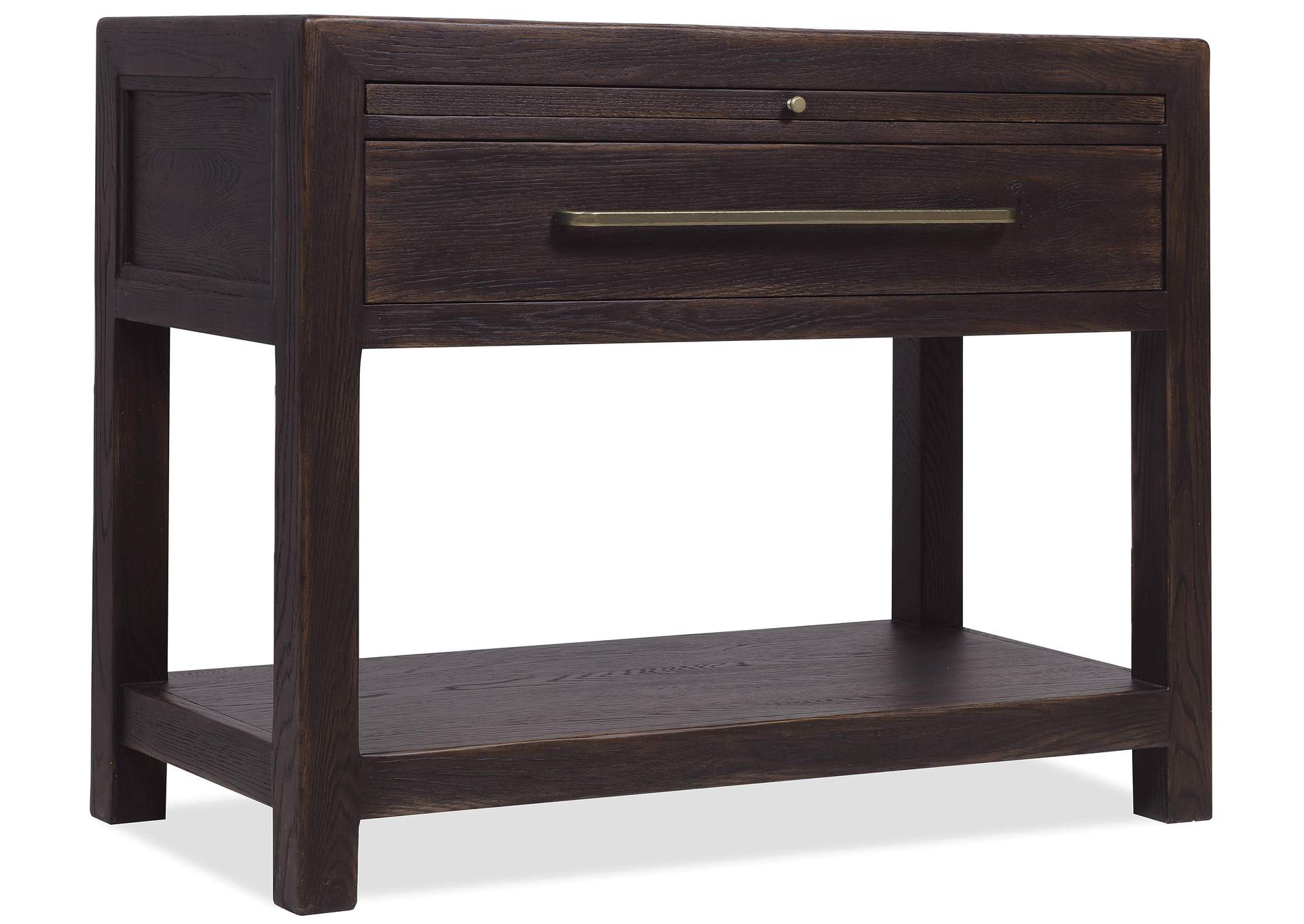Driftwood One - Drawer Nightstand With Stone image 1