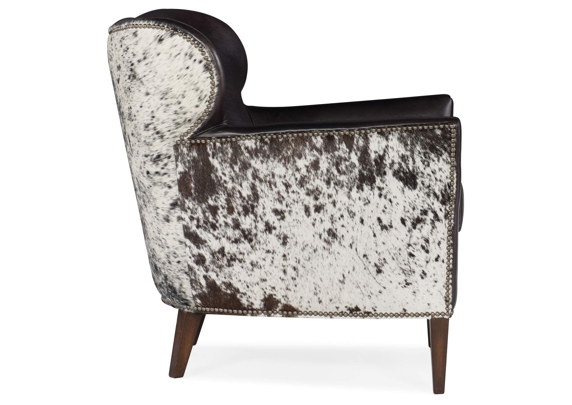 Kato Leather Club Chair W - Salt Pepper Hoh