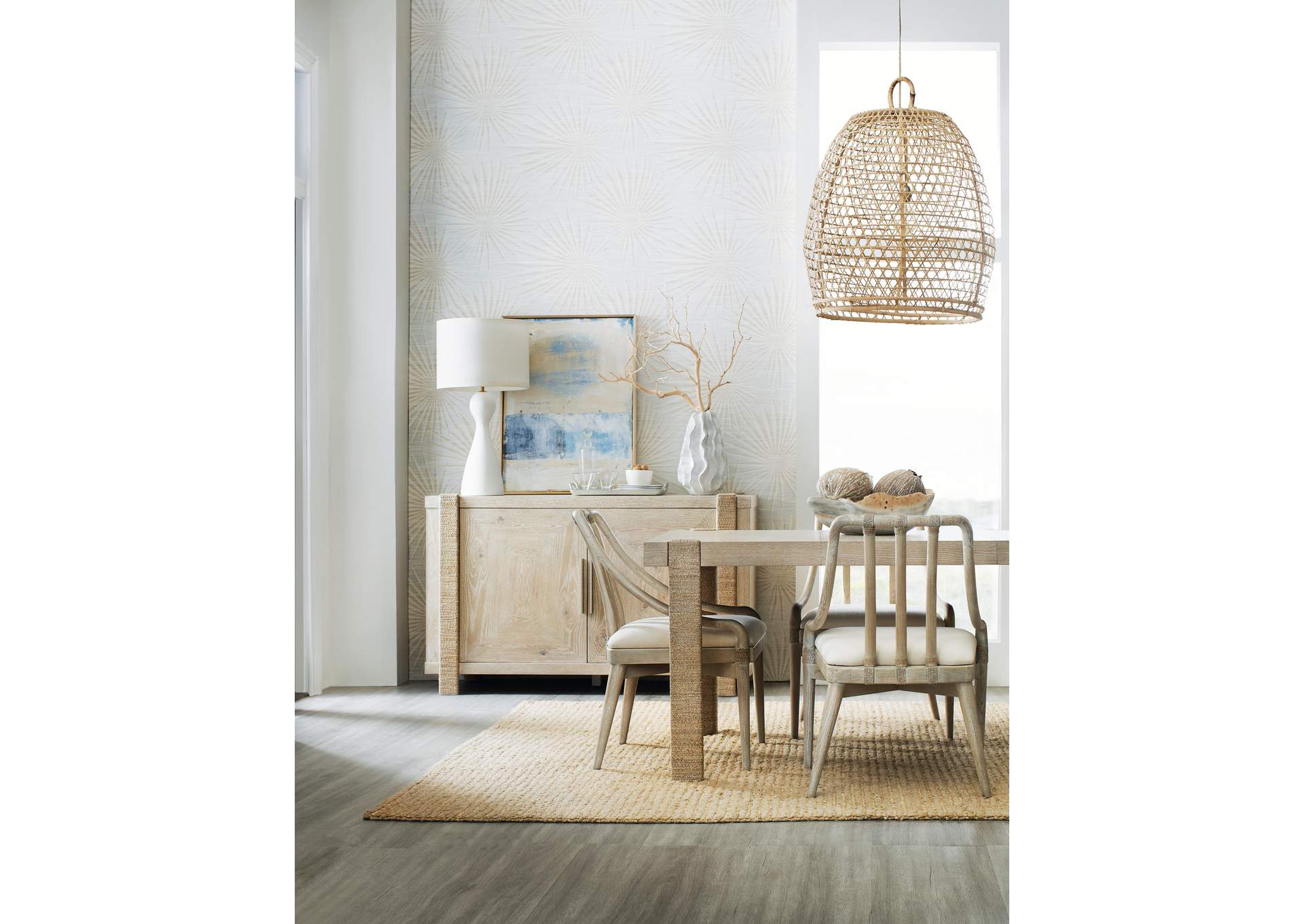 Commerce & Market Seaside Rectangle Dining Table With 1 - 22In Leaf image 6